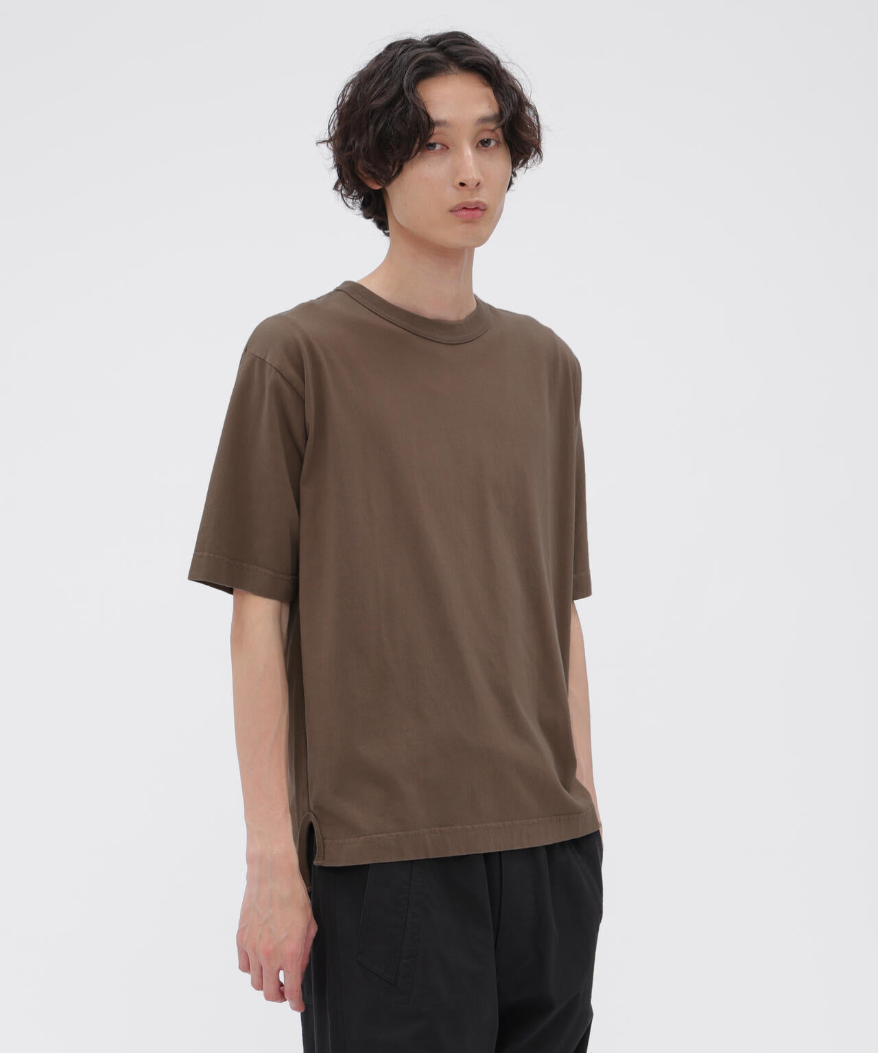 FADED ROUGH COTTON JERSEY TOP