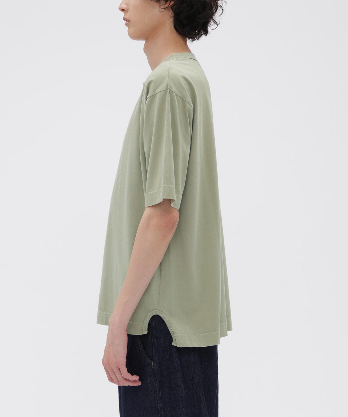 FADED ROUGH COTTON JERSEY TOP
