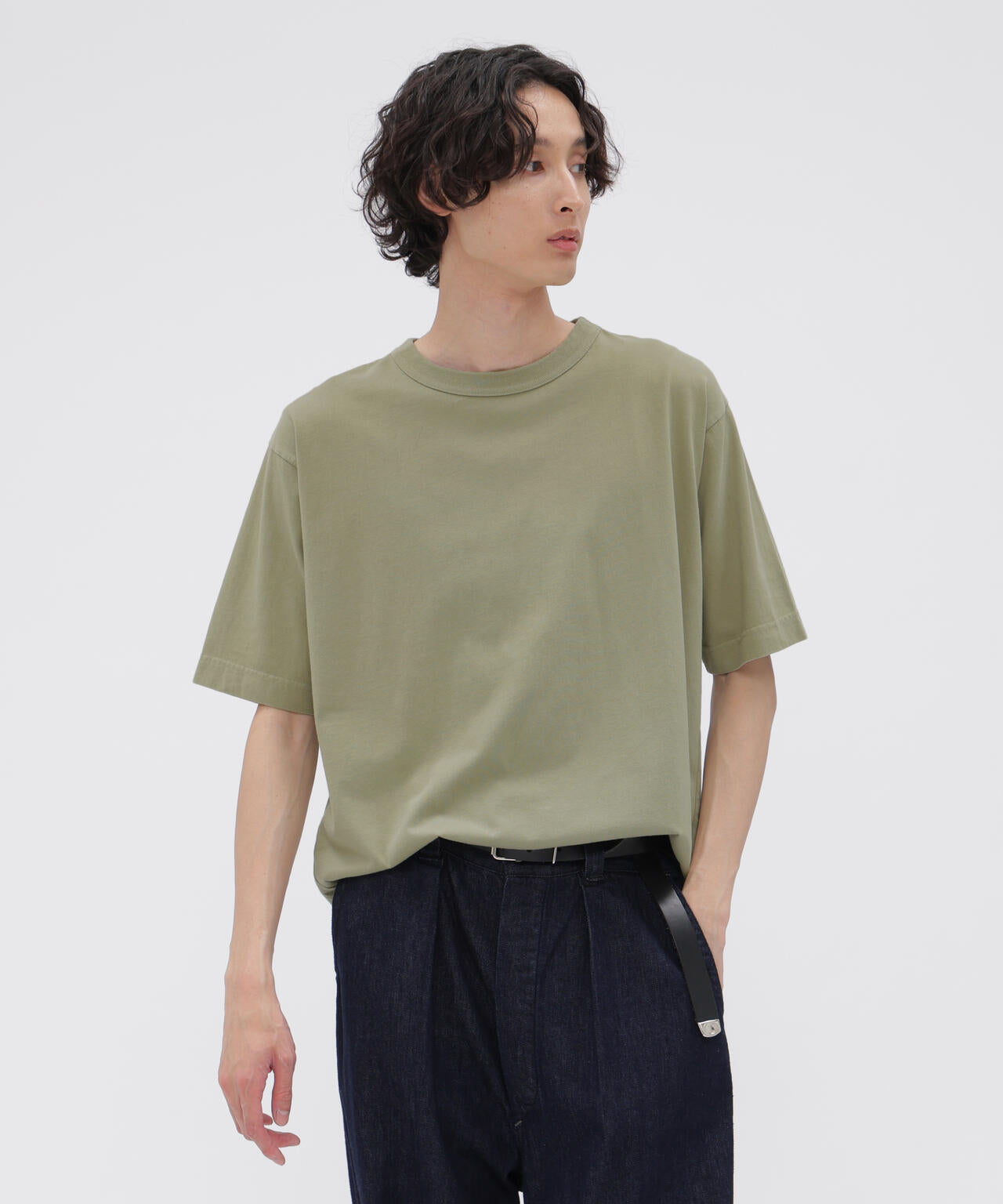 FADED ROUGH COTTON JERSEY TOP