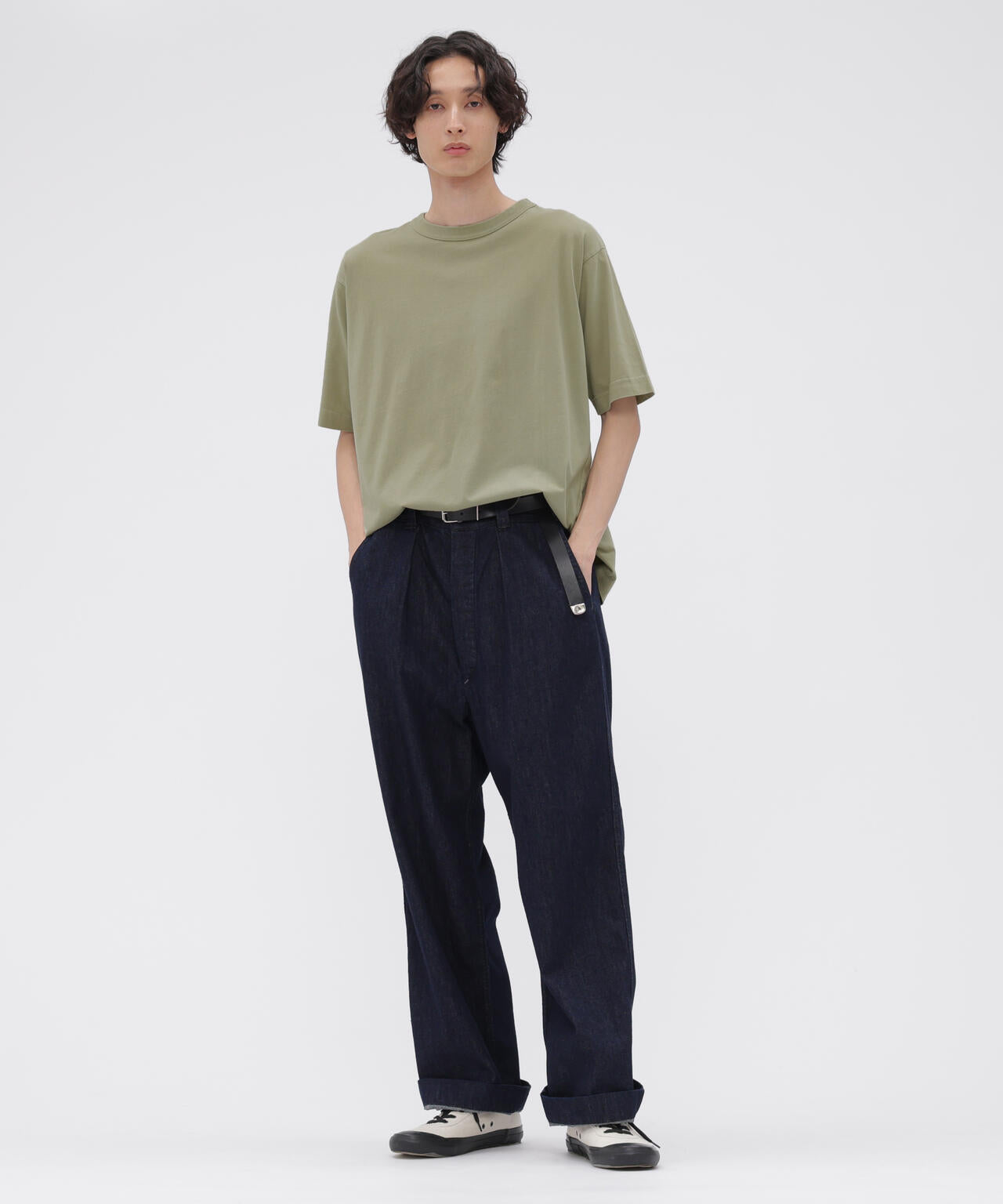 FADED ROUGH COTTON JERSEY TOP