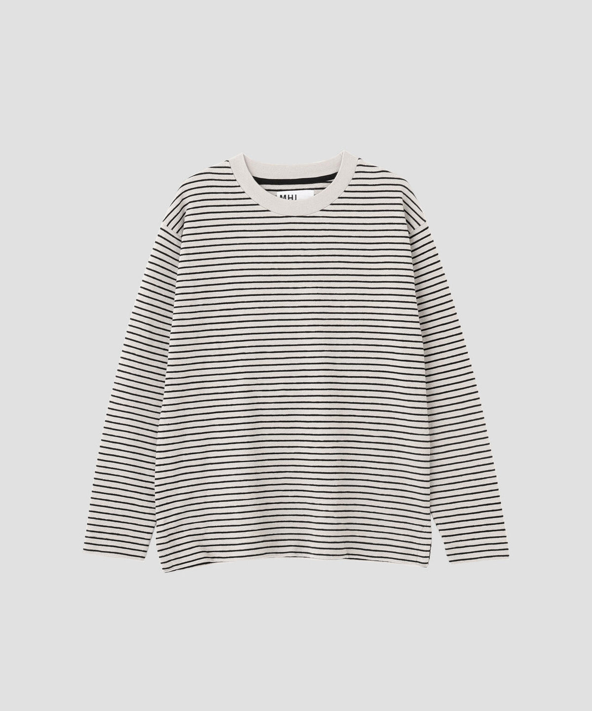 TEXTURED COTTON STRIPE TOP