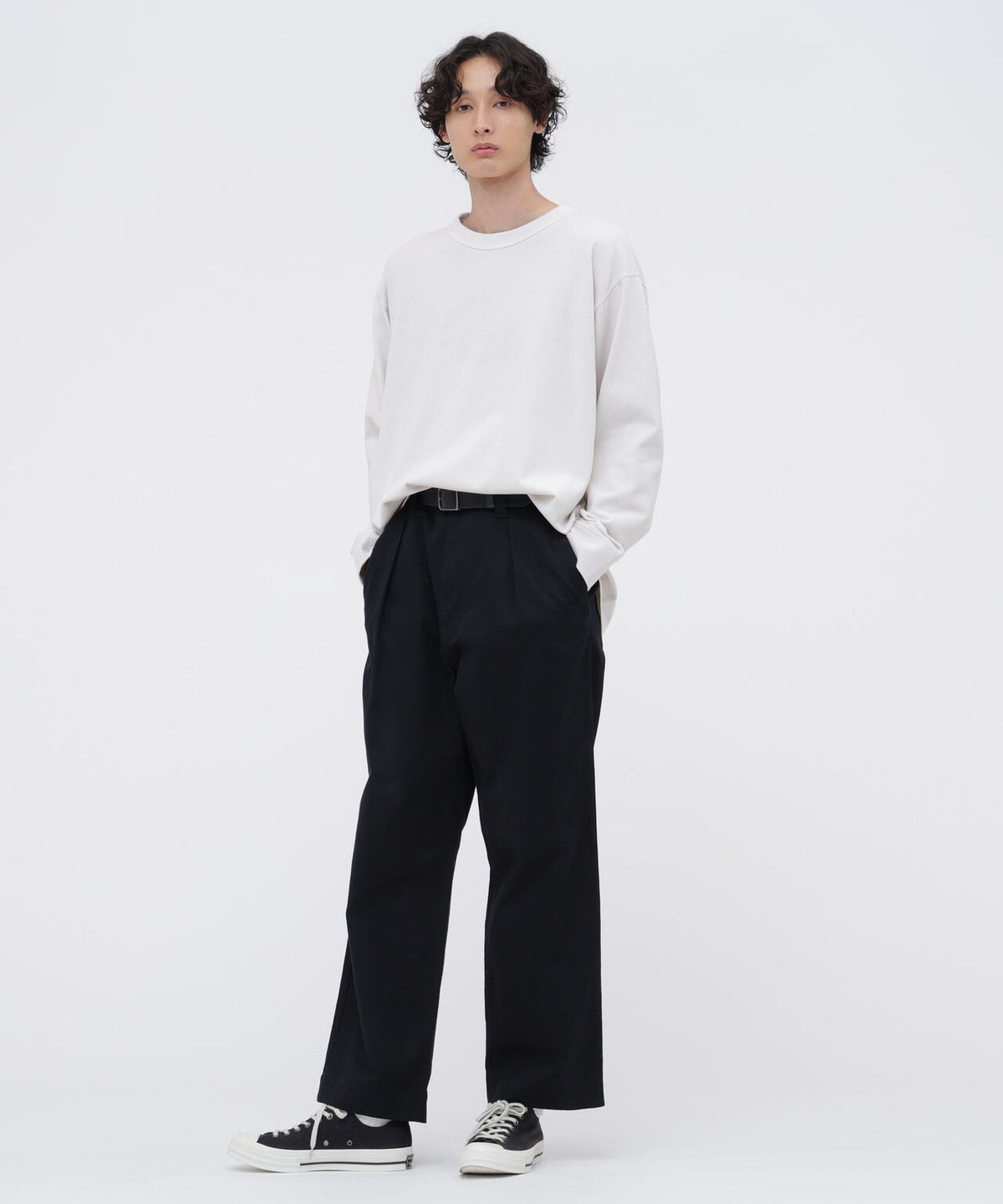 GARMENT DYED DENSE JERSEY TOP