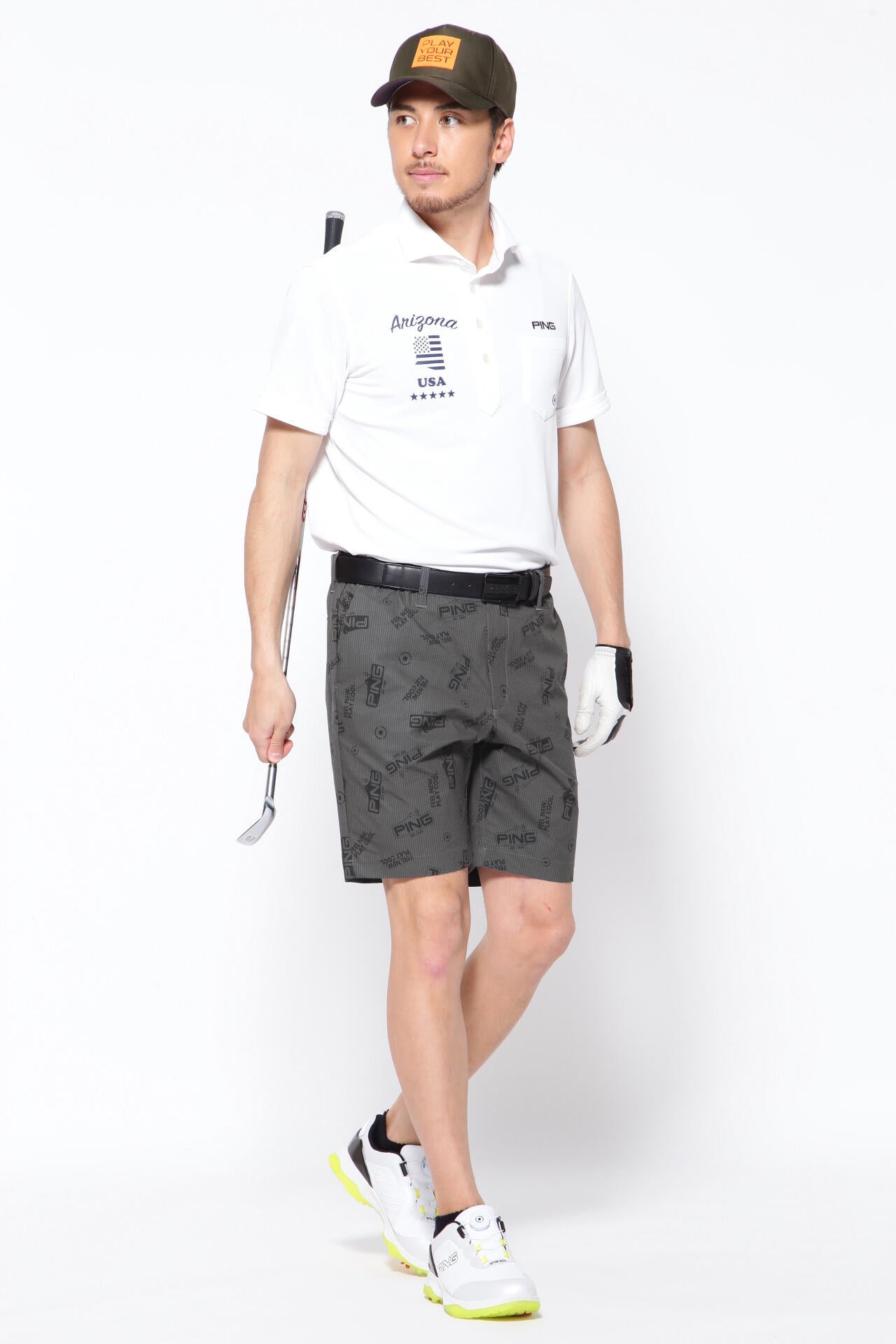 【PING APPAREL】【直営店舗・公式オンライン限定】アリゾナトータル柄 ショートパンツ <NATIVE> (MENS)