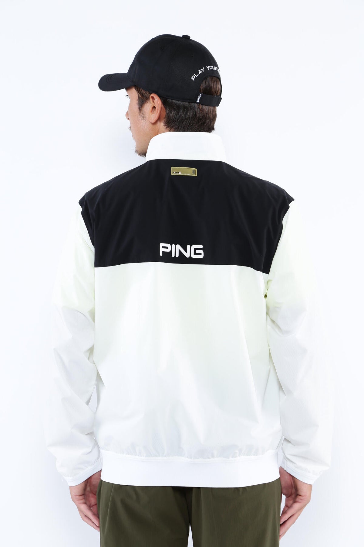 【PING APPAREL】撥水バイカラーフルジップ ストレッチブルゾン <GOLD> (MENS)