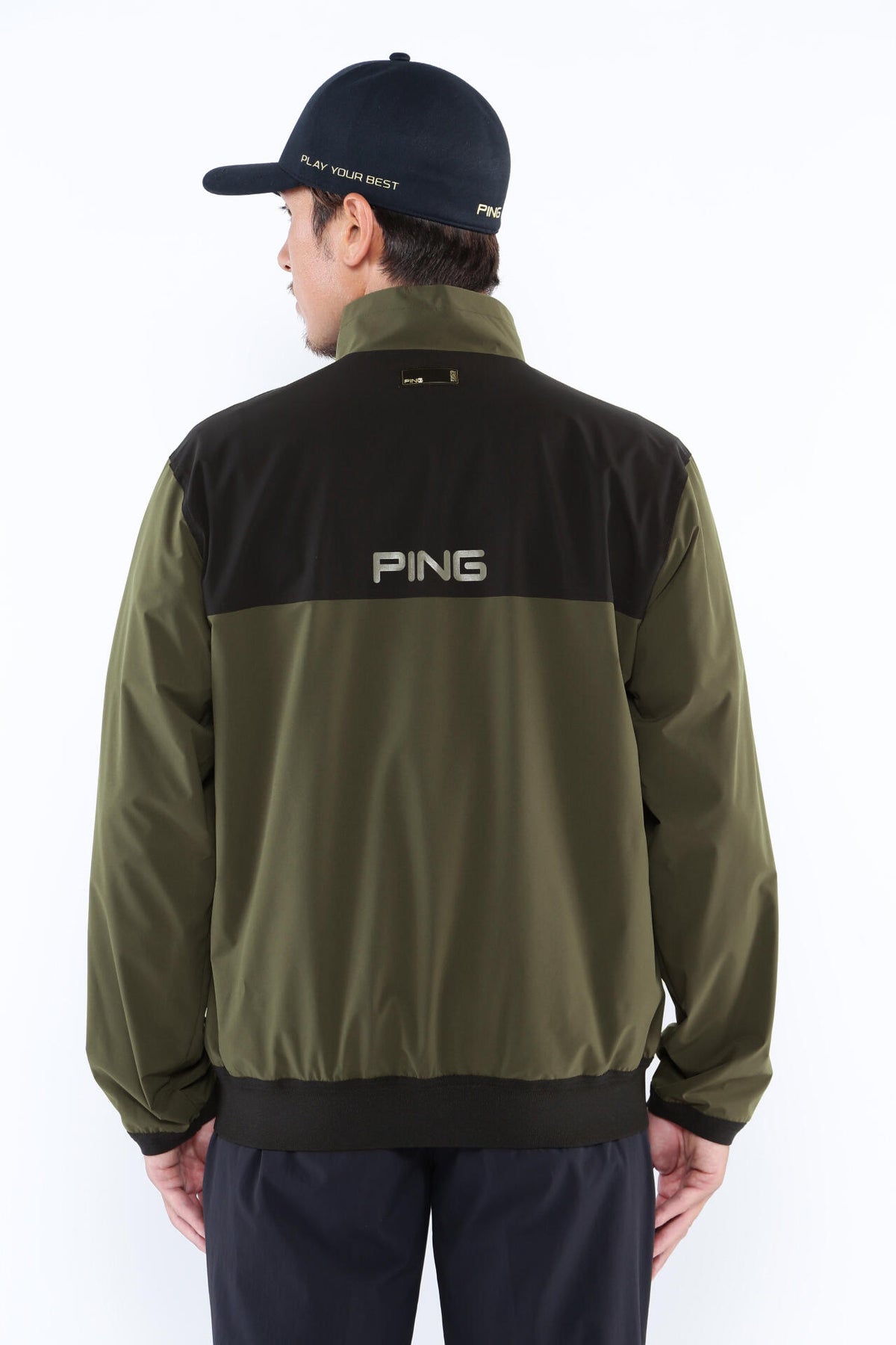 【PING APPAREL】撥水バイカラーフルジップ ストレッチブルゾン <GOLD> (MENS)