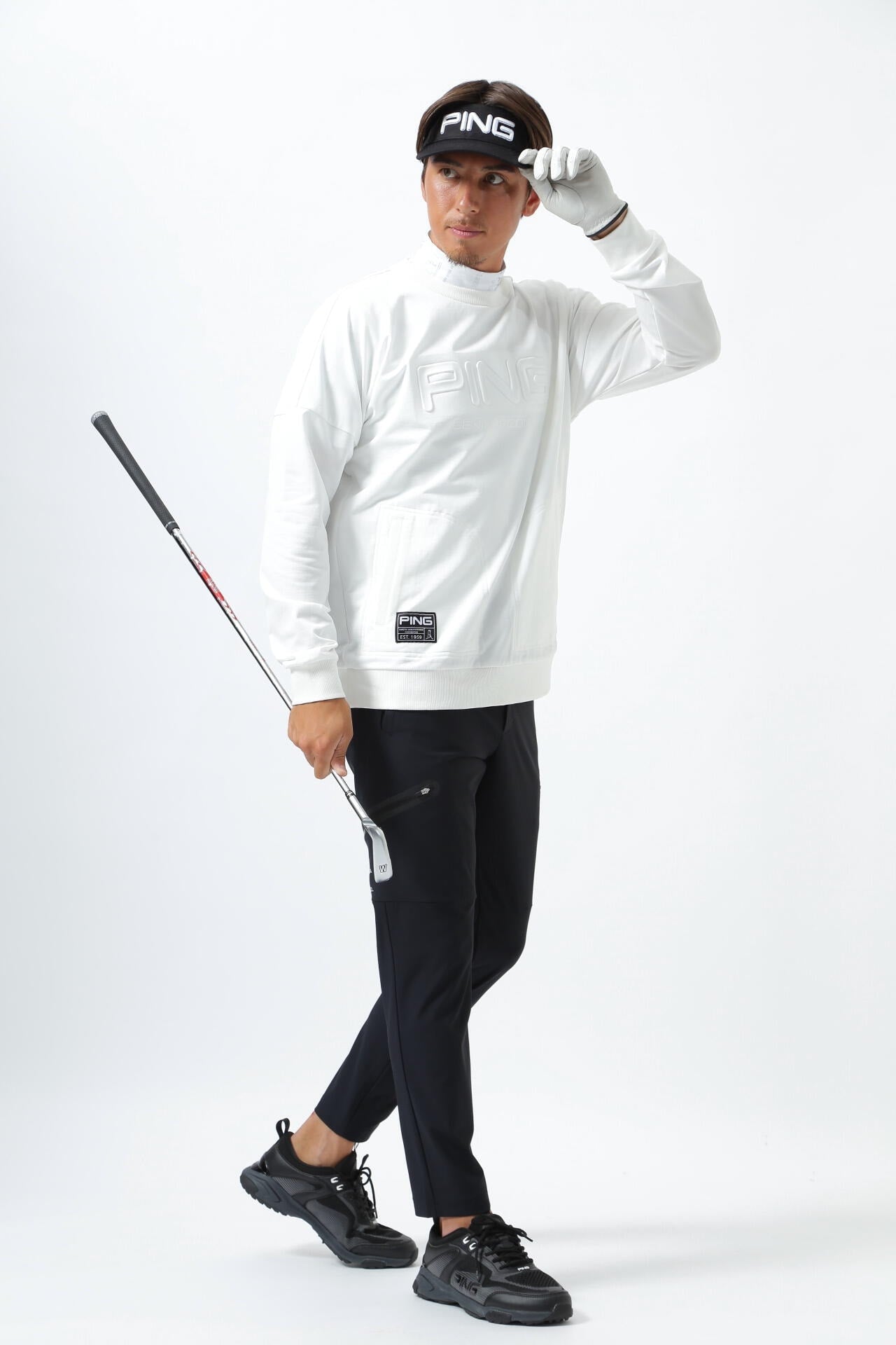 【PING APPAREL】エコブルー ハイテンションテーパードパンツ <GOLD> (MENS)
