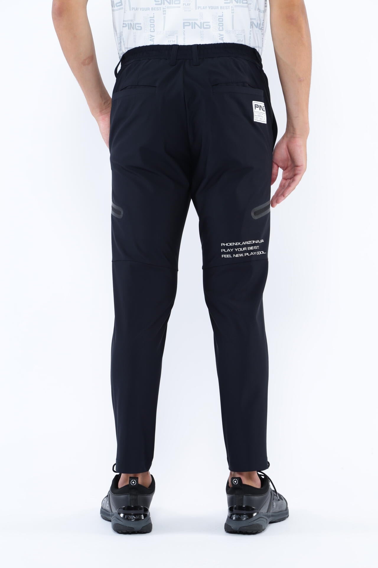 【PING APPAREL】エコブルー ハイテンションテーパードパンツ <GOLD> (MENS)