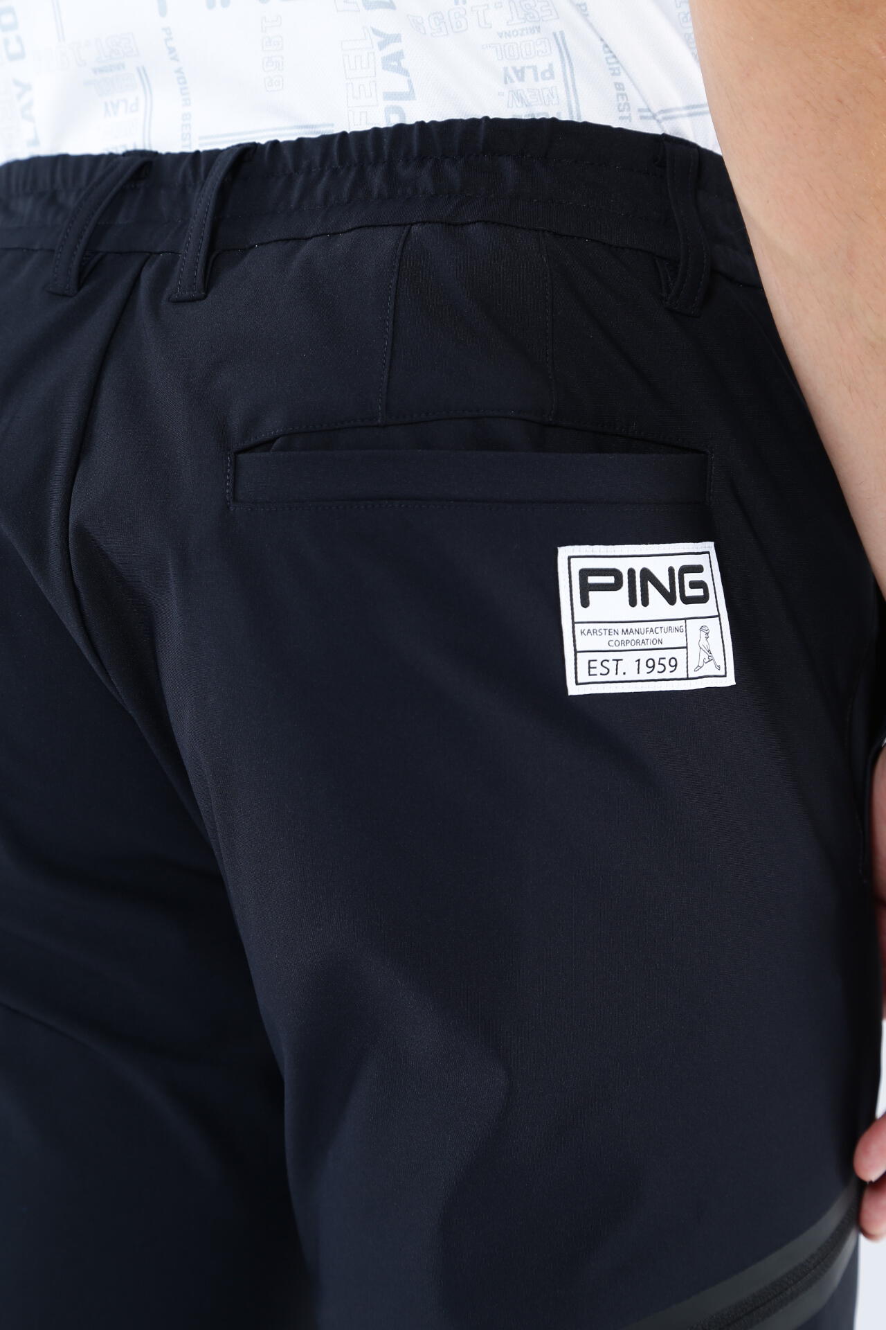 【PING APPAREL】エコブルー ハイテンションテーパードパンツ <GOLD> (MENS)