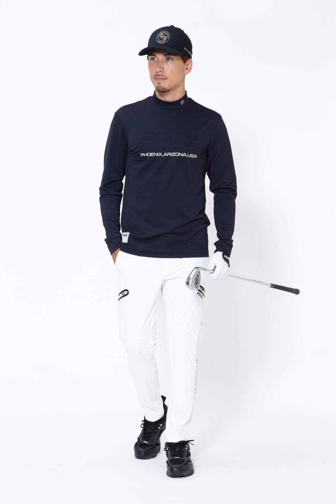 【PING APPAREL】エコブルー ハイテンションテーパードパンツ <GOLD> (MENS)