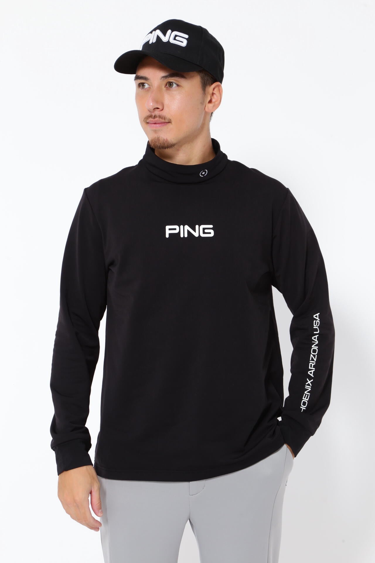 【PING APPAREL】エアーフレイク長袖ハイネックカットソー <PERFORMANCE> (MENS)