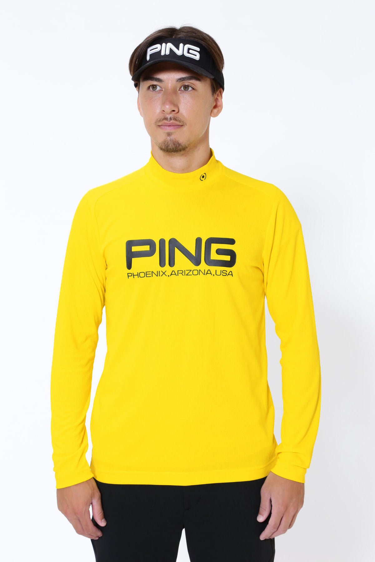 【PING APPAREL】クールコア ストレッチ起毛 長袖ハイネックカットソー <PERFORMANCE> (MENS)