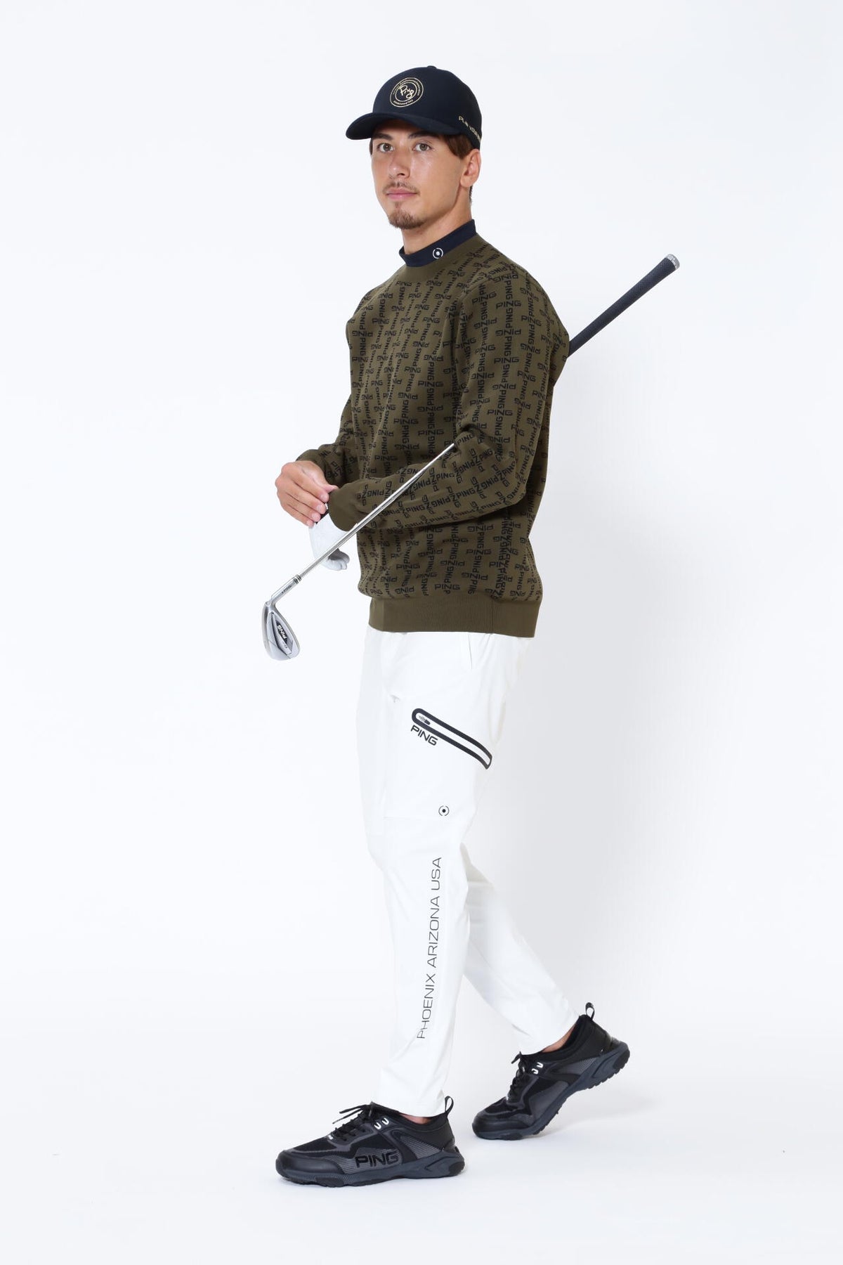 【PING APPAREL】ベアスムース長袖ハイネックカットソー <GOLD> (MENS)
