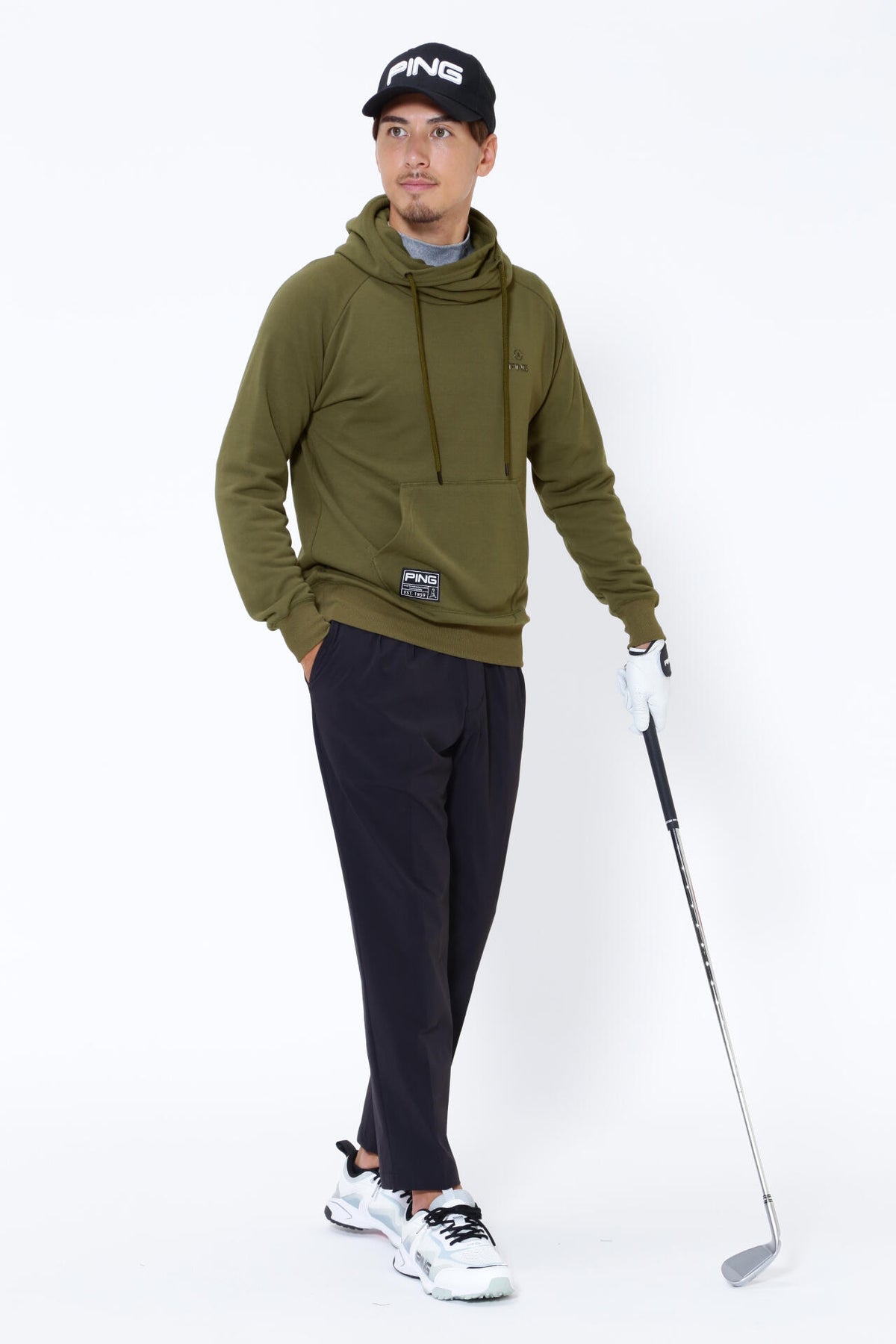 【PING APPAREL】ベアスムース長袖ハイネックカットソー <GOLD> (MENS)