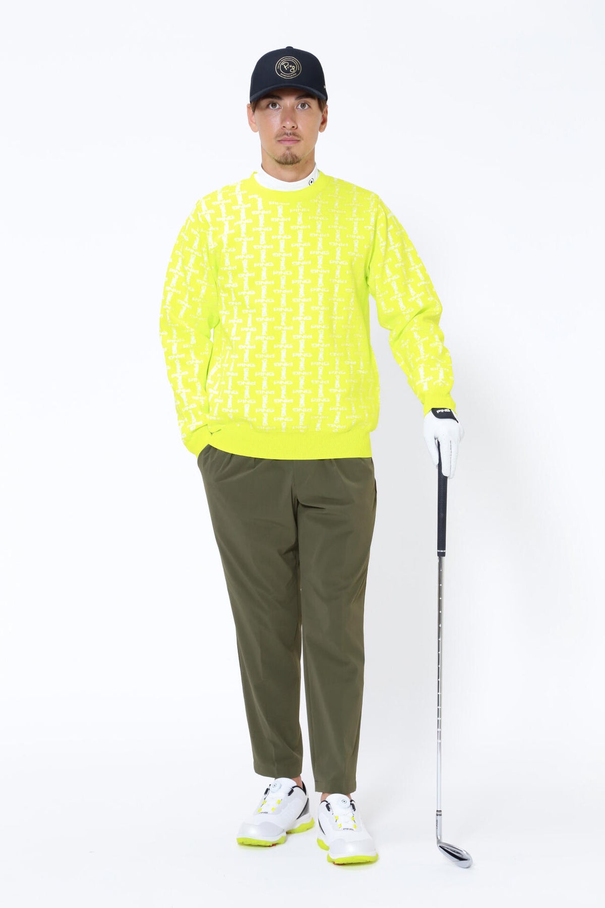 【PING APPAREL】ベアスムース長袖ハイネックカットソー <GOLD> (MENS)