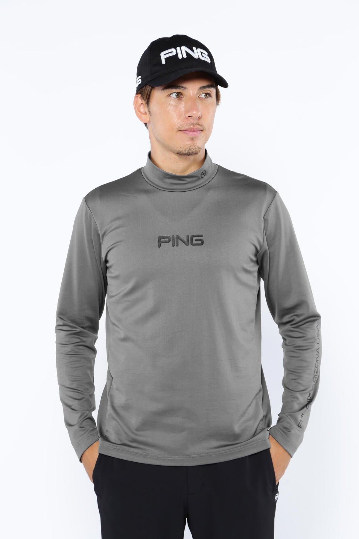 【PING APPAREL】UV長袖ハイネックカットソー <PERFORMANCE> (MENS)