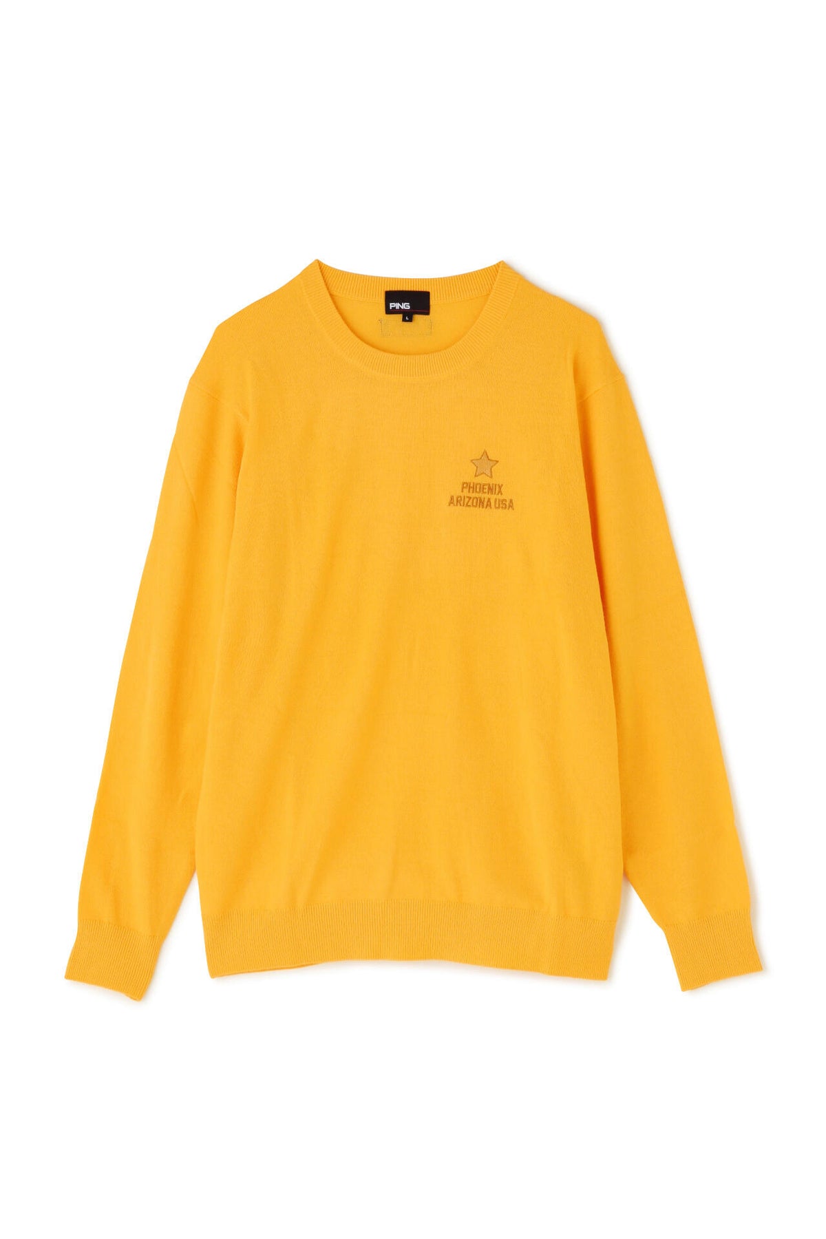 【PING APPAREL】10色展開 プレーンニッティング クルーネックニット <NATIVE> (MENS)