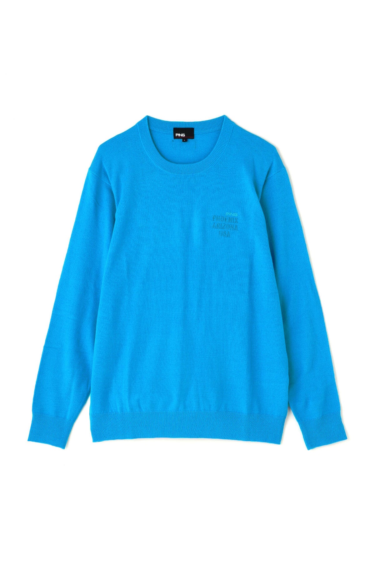 【PING APPAREL】10色展開 プレーンニッティング クルーネックニット <NATIVE> (MENS)