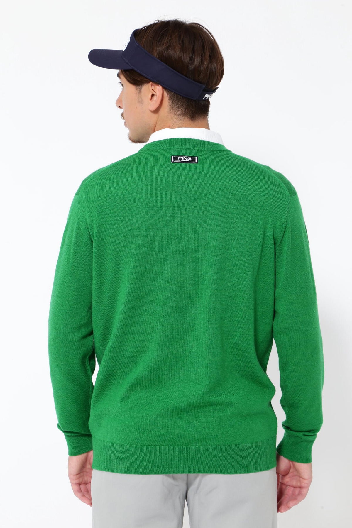 【PING APPAREL】10色展開 プレーンニッティング クルーネックニット <NATIVE> (MENS)