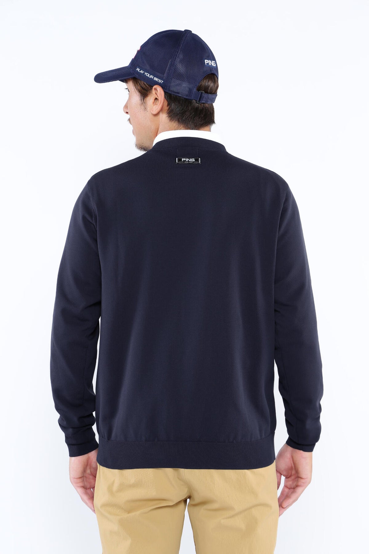 【PING APPAEREL】PHOENIX Mr.PINGジャガード軽量クルーネックニットプルオーバー <NATIVE> (MENS)