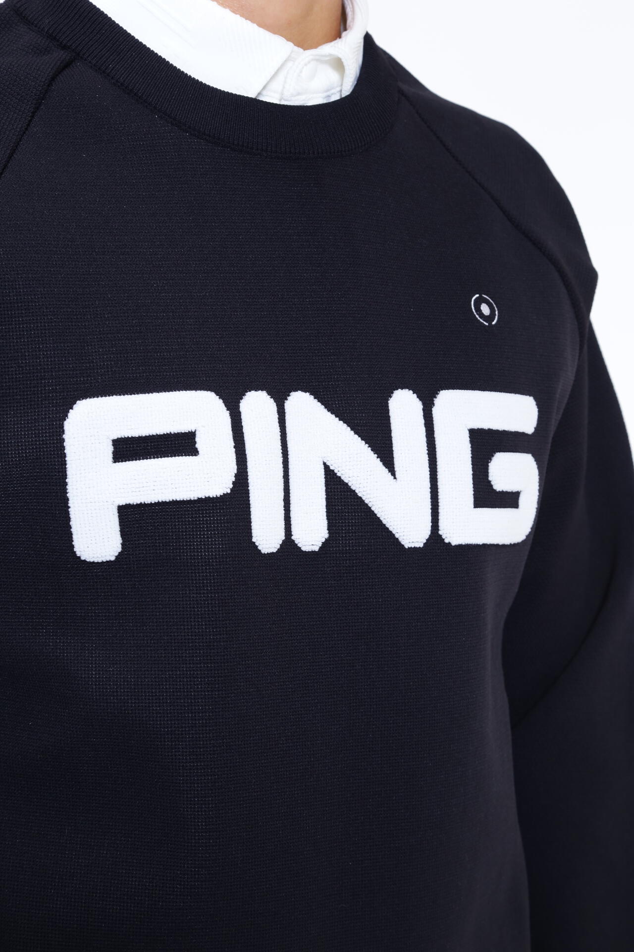 【PING APPAREL】PINGロゴパイルジャガード クルーネックニットプルオーバー <PERFORMANCE> (MENS)