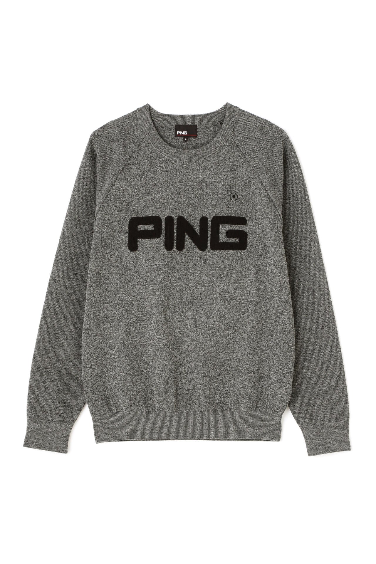 【PING APPAREL】PINGロゴパイルジャガード クルーネックニットプルオーバー <PERFORMANCE> (MENS)