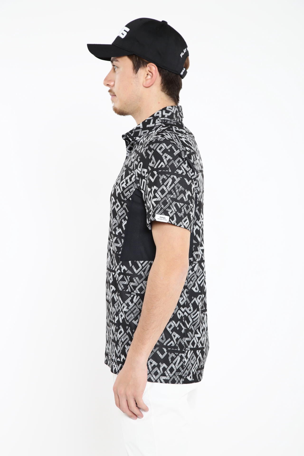 【PING APPAREL】バイアスデジタルロゴジャカードポロシャツ <PERFORMANCE> (MENS)