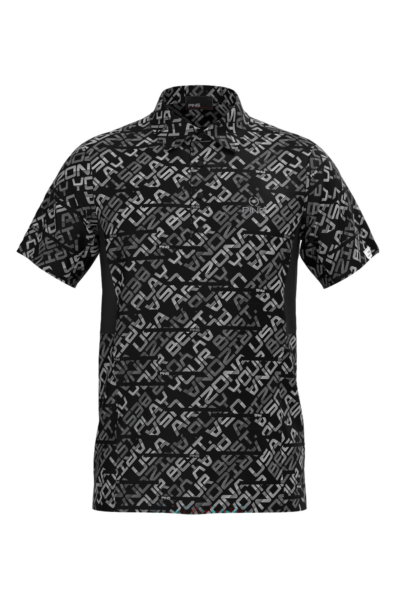 【PING APPAREL】バイアスデジタルロゴジャカードポロシャツ <PERFORMANCE> (MENS)