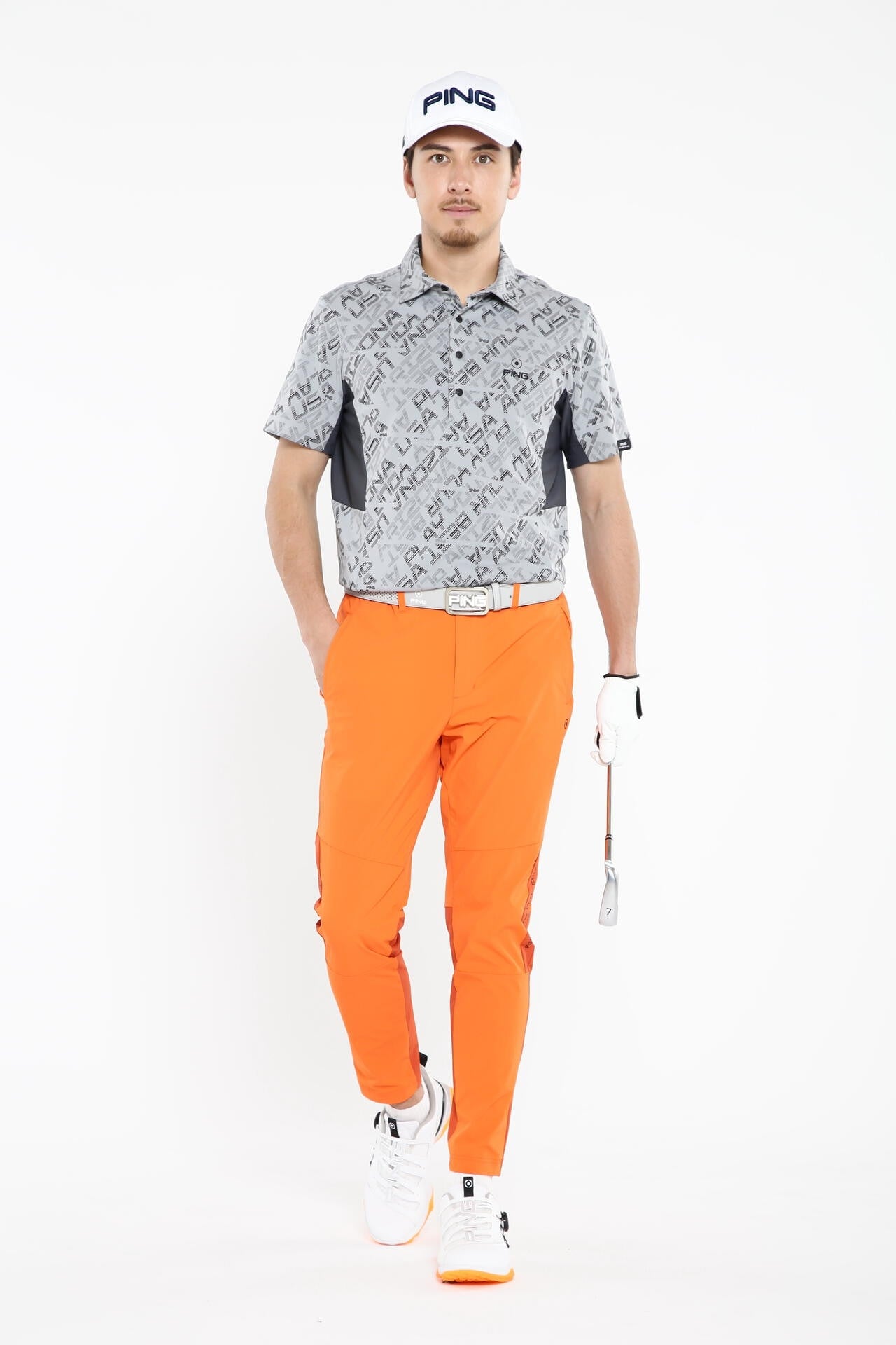 【PING APPAREL】バイアスデジタルロゴジャカードポロシャツ <PERFORMANCE> (MENS)