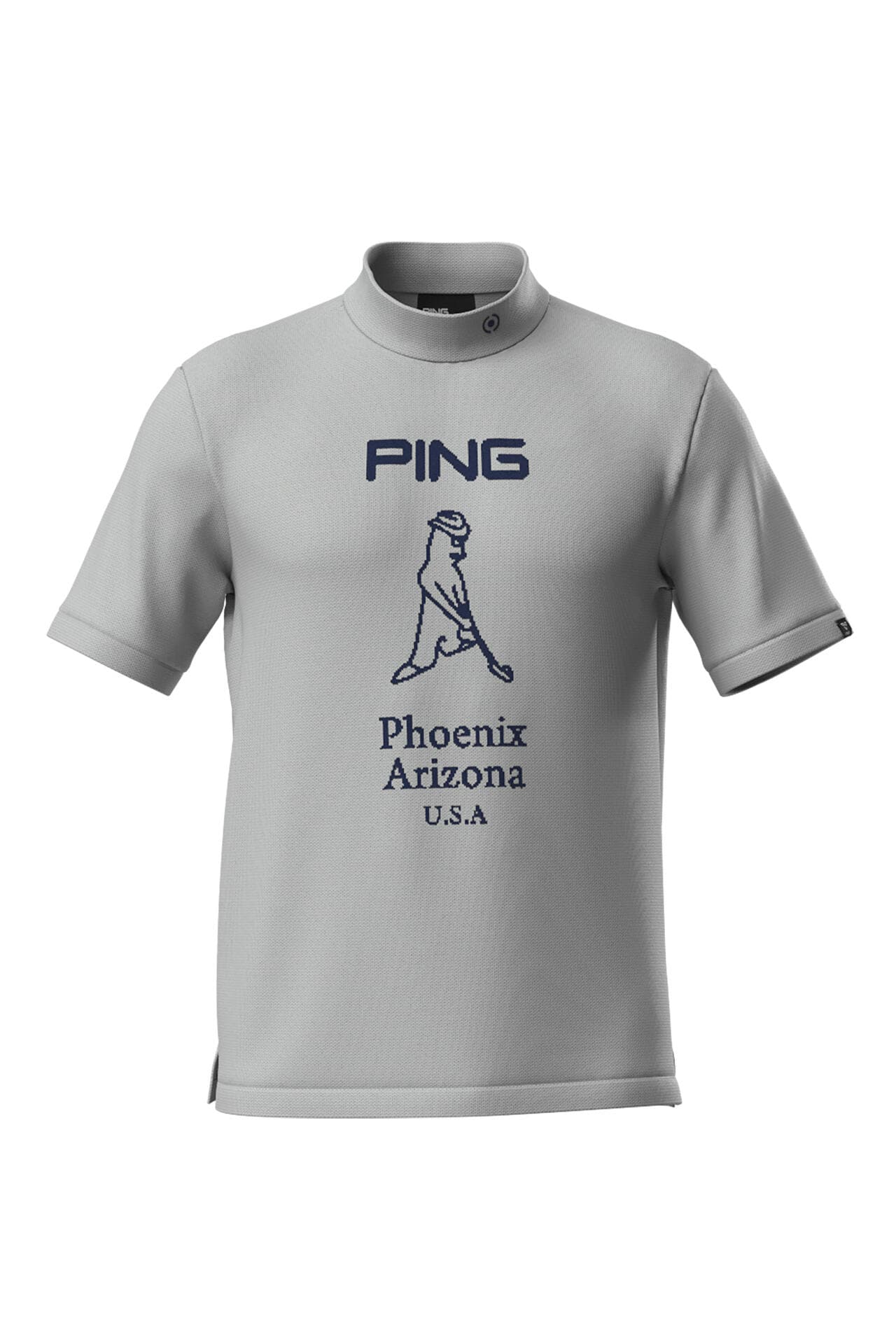 【PING APPAREL】Mr.PINGジャカード 半袖ハイネックニットプルオーバー <NATIVE> (MENS)