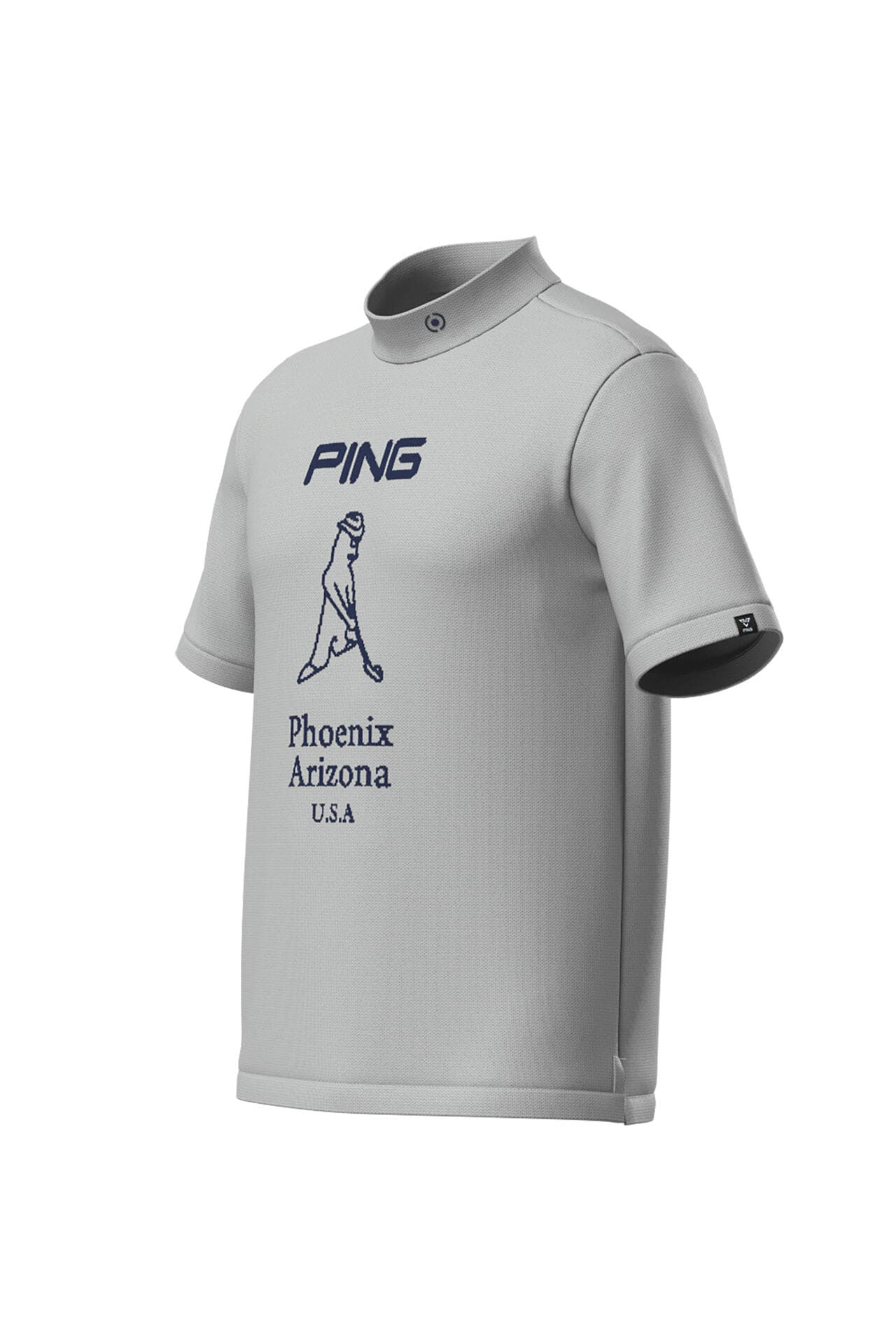 【PING APPAREL】Mr.PINGジャカード 半袖ハイネックニットプルオーバー <NATIVE> (MENS)