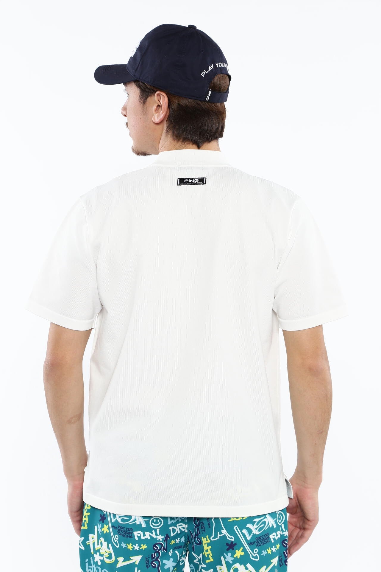 【PING APPAREL】Mr.PINGジャカード 半袖ハイネックニットプルオーバー <NATIVE> (MENS)