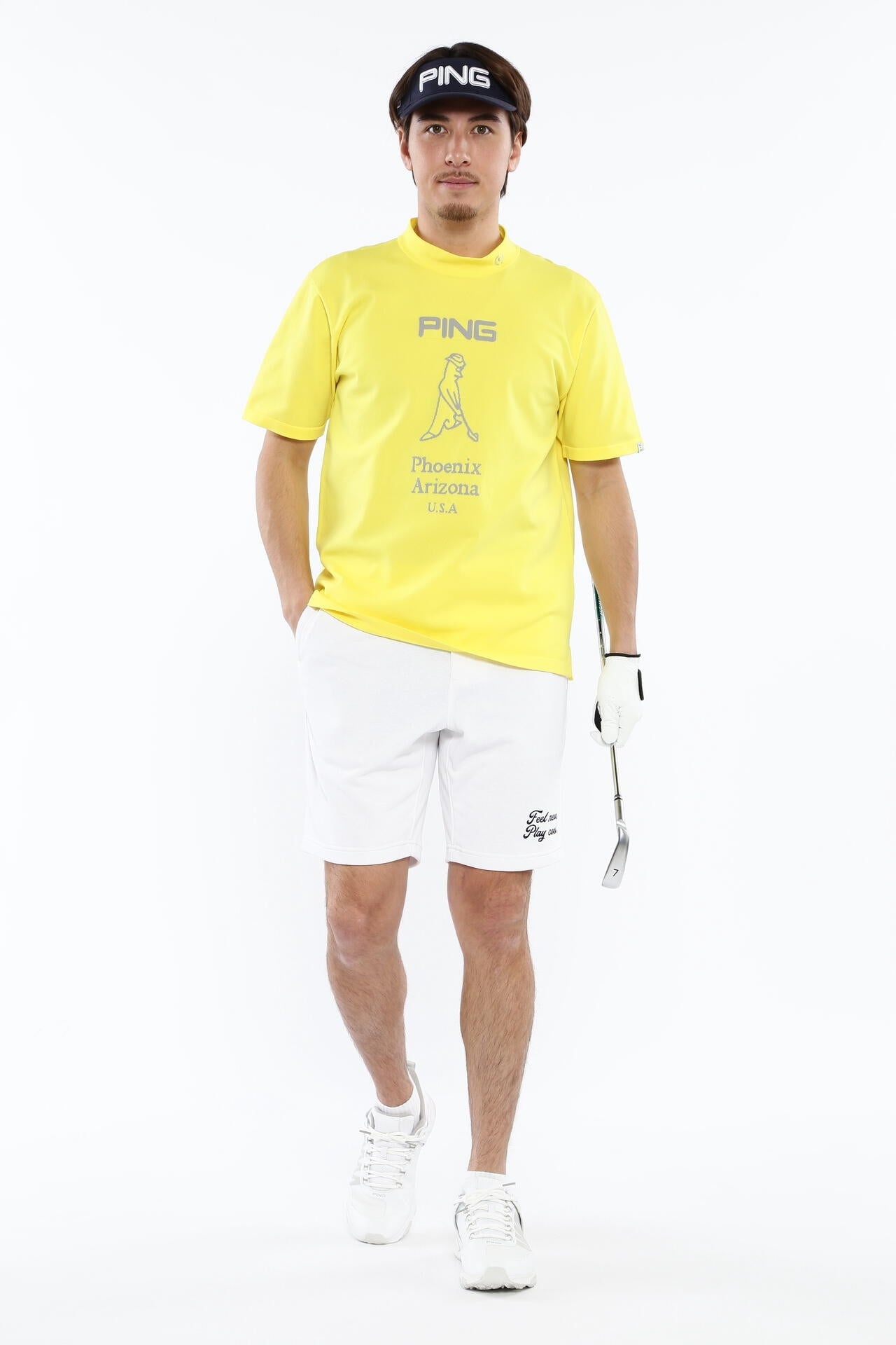 【PING APPAREL】Mr.PINGジャカード 半袖ハイネックニットプルオーバー <NATIVE> (MENS)