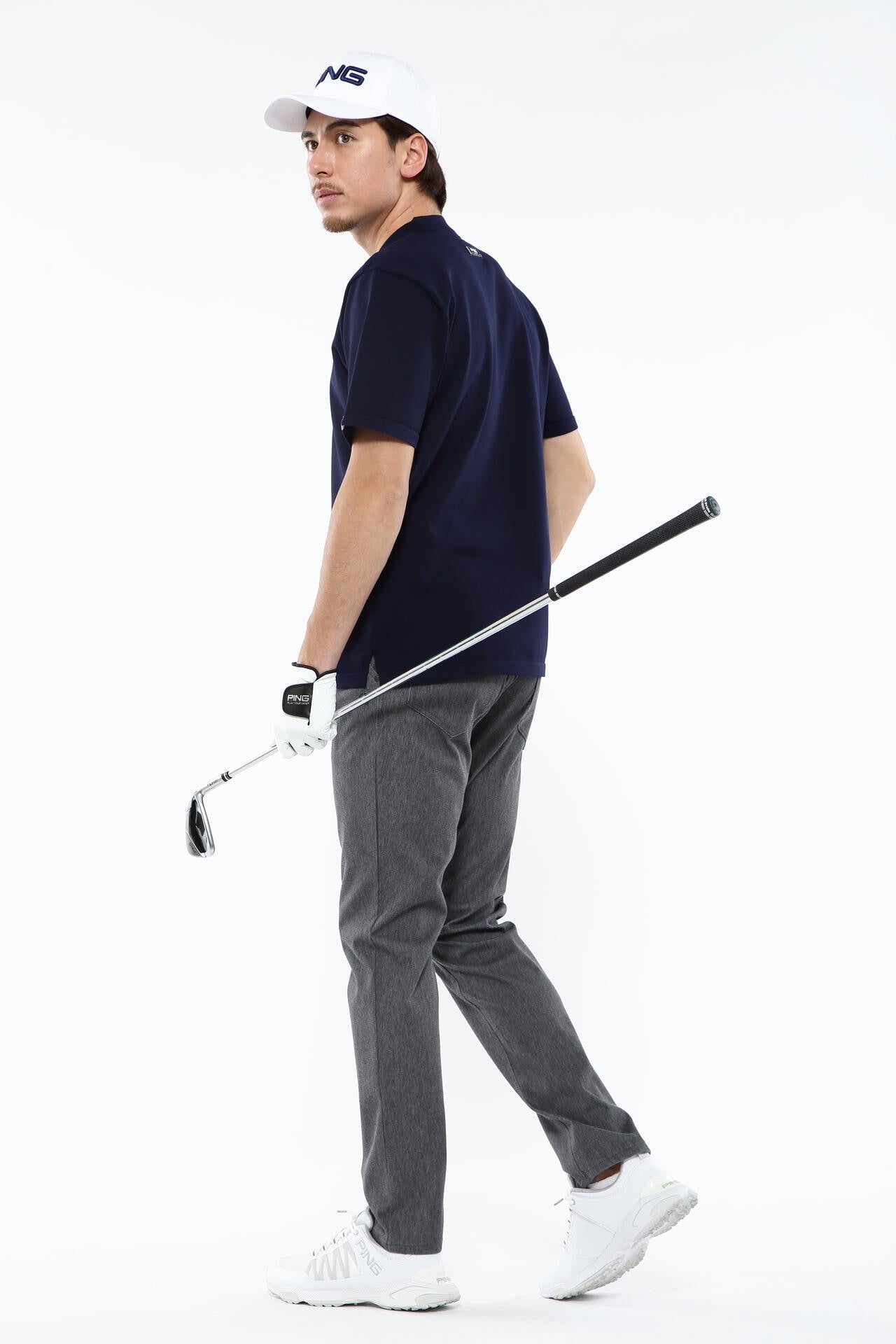 【PING APPAREL】Mr.PINGジャカード 半袖ハイネックニットプルオーバー <NATIVE> (MENS)