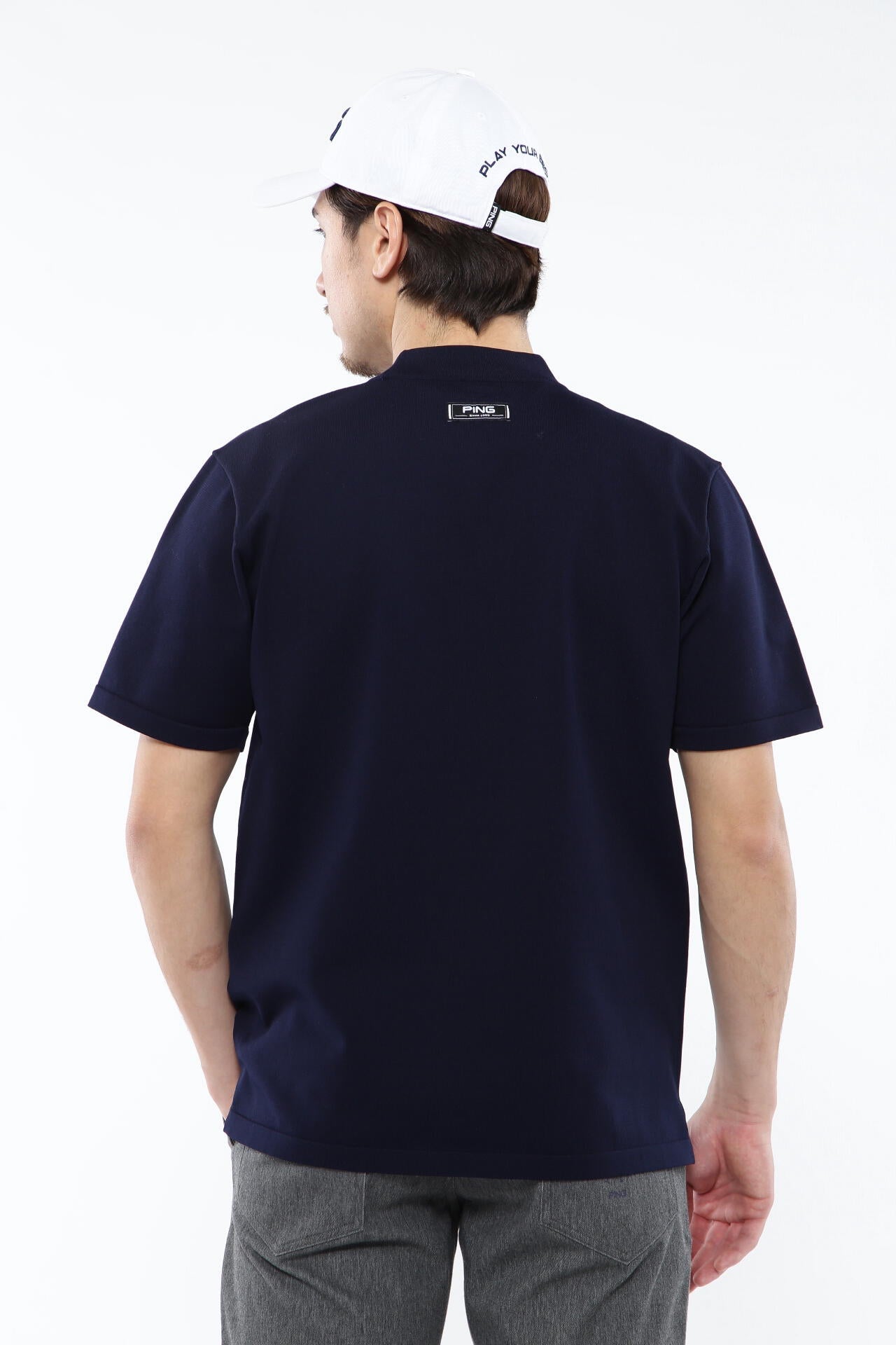 【PING APPAREL】Mr.PINGジャカード 半袖ハイネックニットプルオーバー <NATIVE> (MENS)