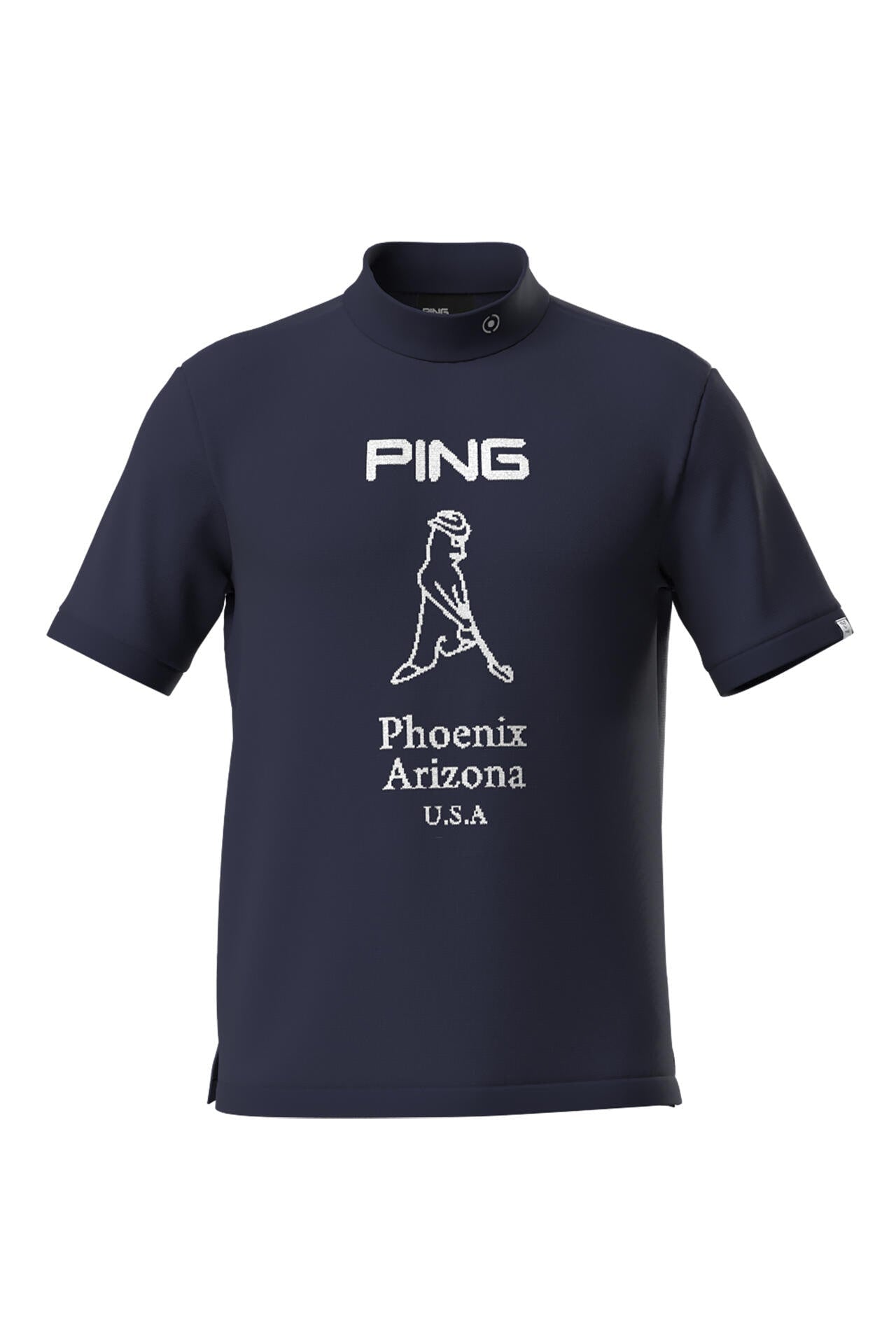 【PING APPAREL】Mr.PINGジャカード 半袖ハイネックニットプルオーバー <NATIVE> (MENS)