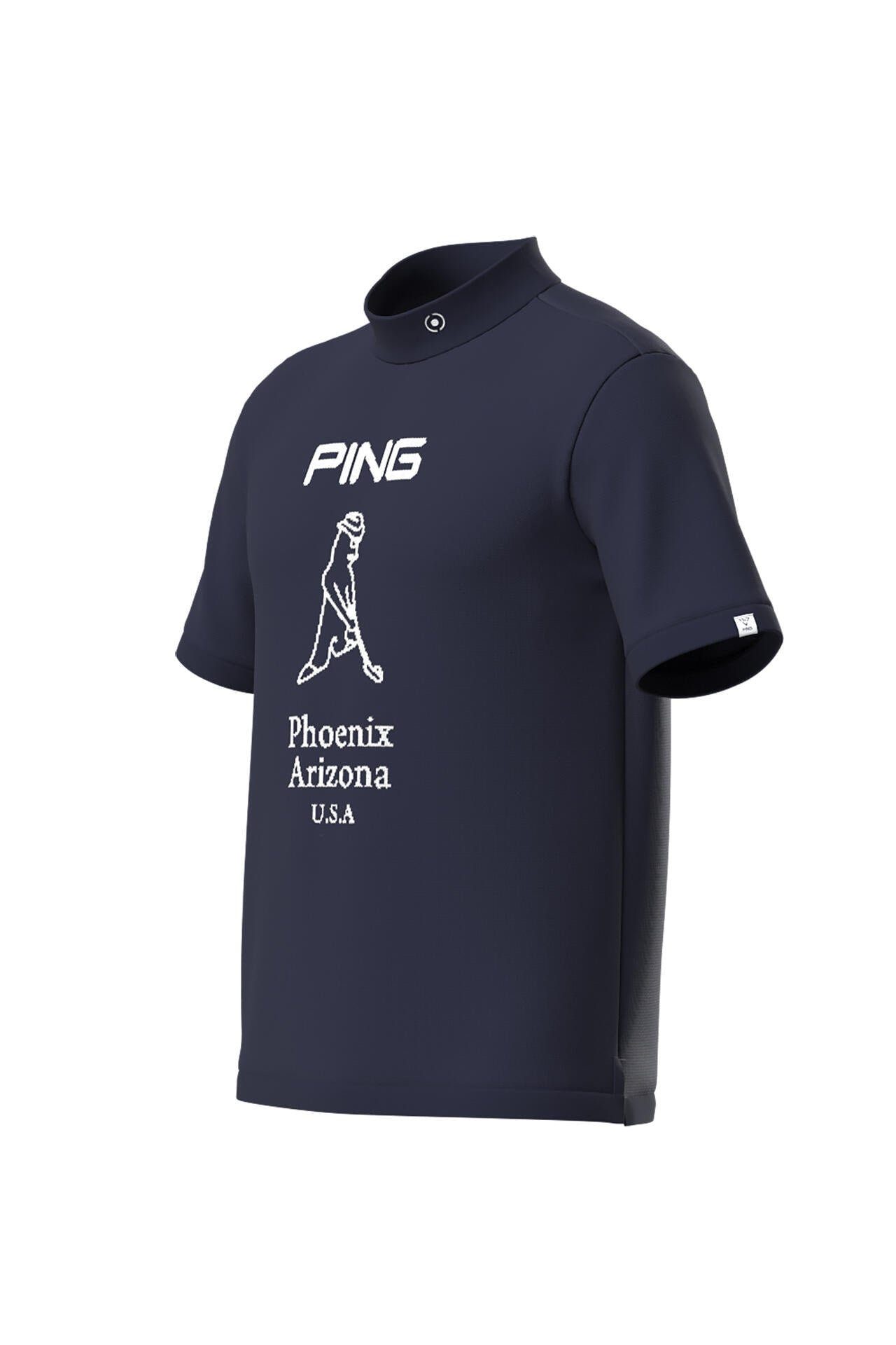 【PING APPAREL】Mr.PINGジャカード 半袖ハイネックニットプルオーバー <NATIVE> (MENS)