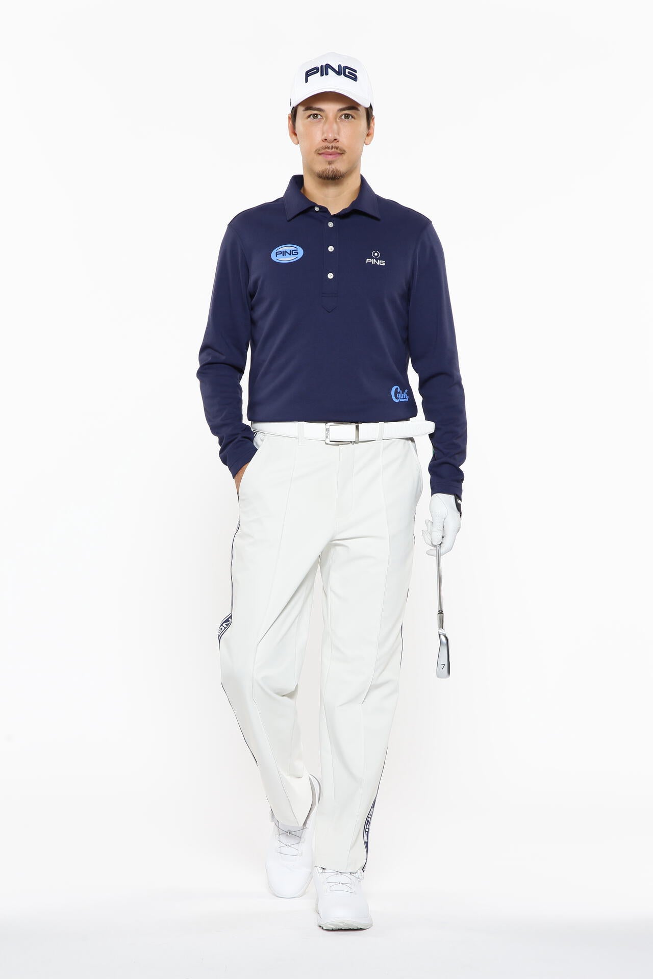 【PING APPAREL】全方向ストレッチ布帛ワイドテーパードパンツ <NATIVE> (MENS)