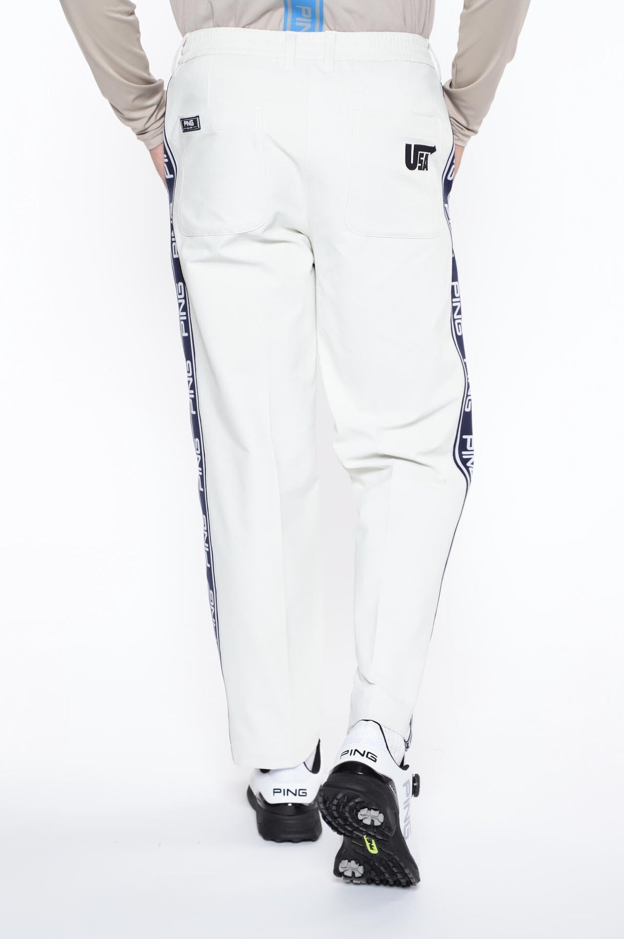 【PING APPAREL】全方向ストレッチ布帛ワイドテーパードパンツ <NATIVE> (MENS)