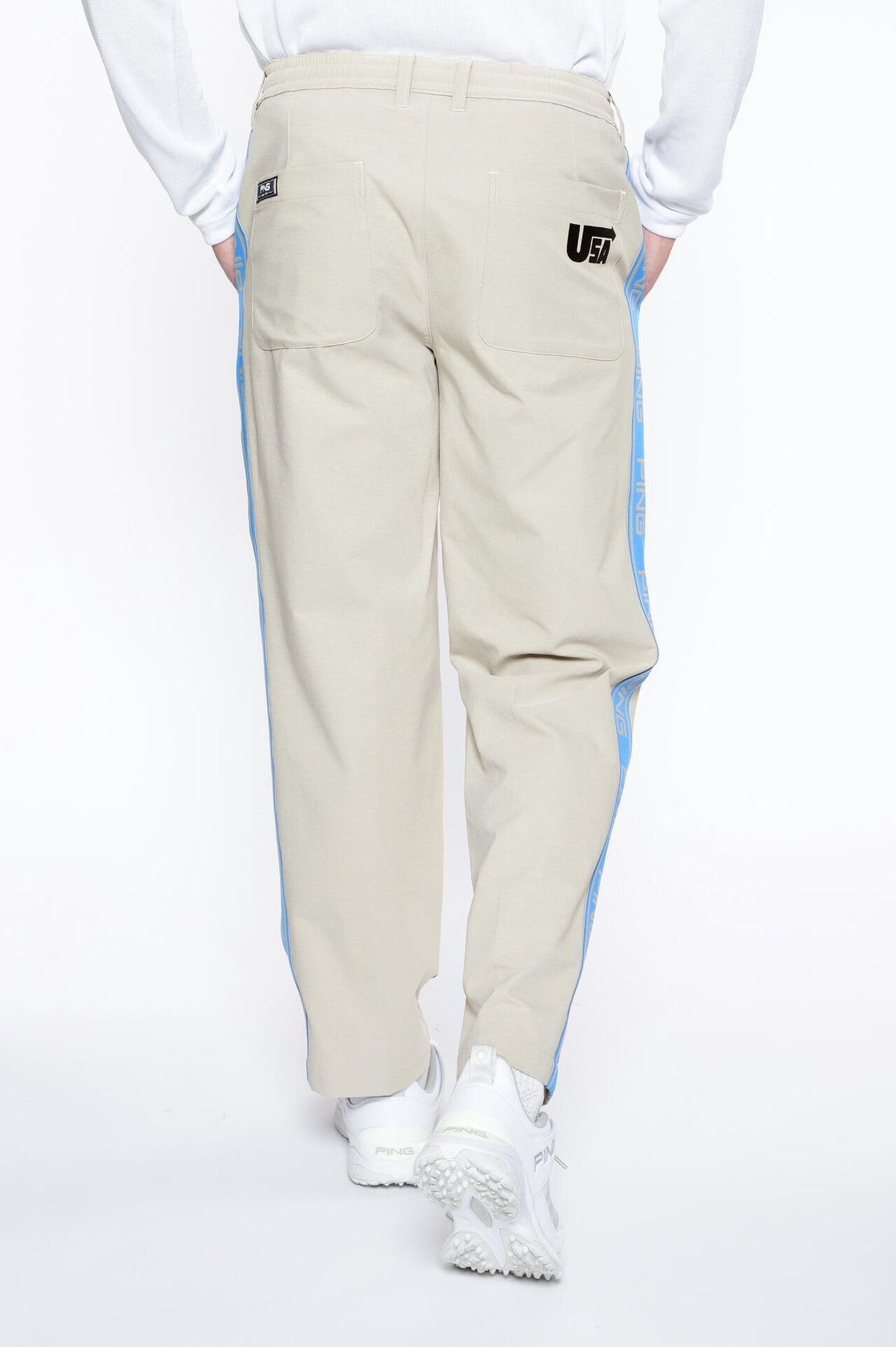 【PING APPAREL】全方向ストレッチ布帛ワイドテーパードパンツ <NATIVE> (MENS)