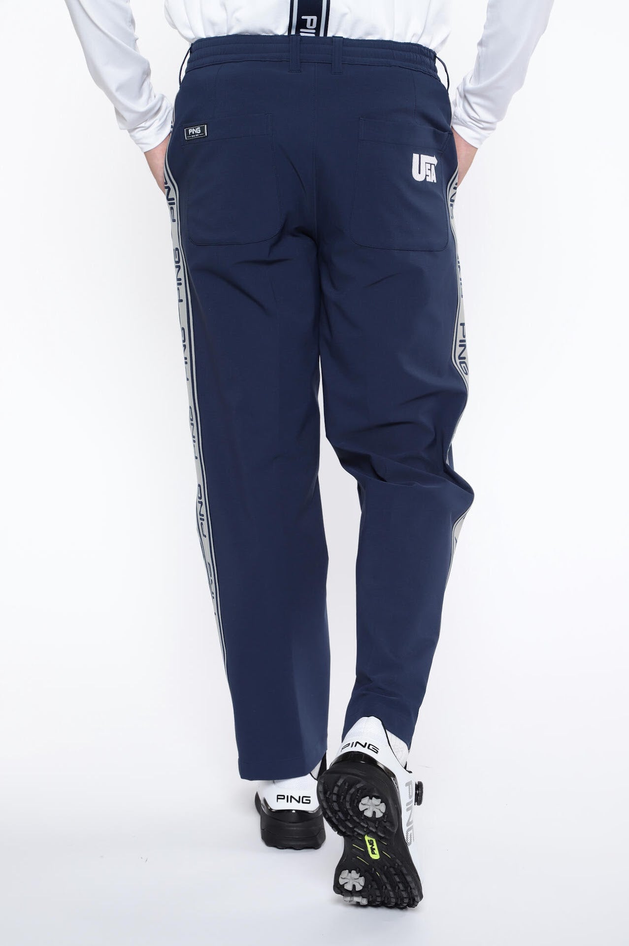 【PING APPAREL】全方向ストレッチ布帛ワイドテーパードパンツ <NATIVE> (MENS)