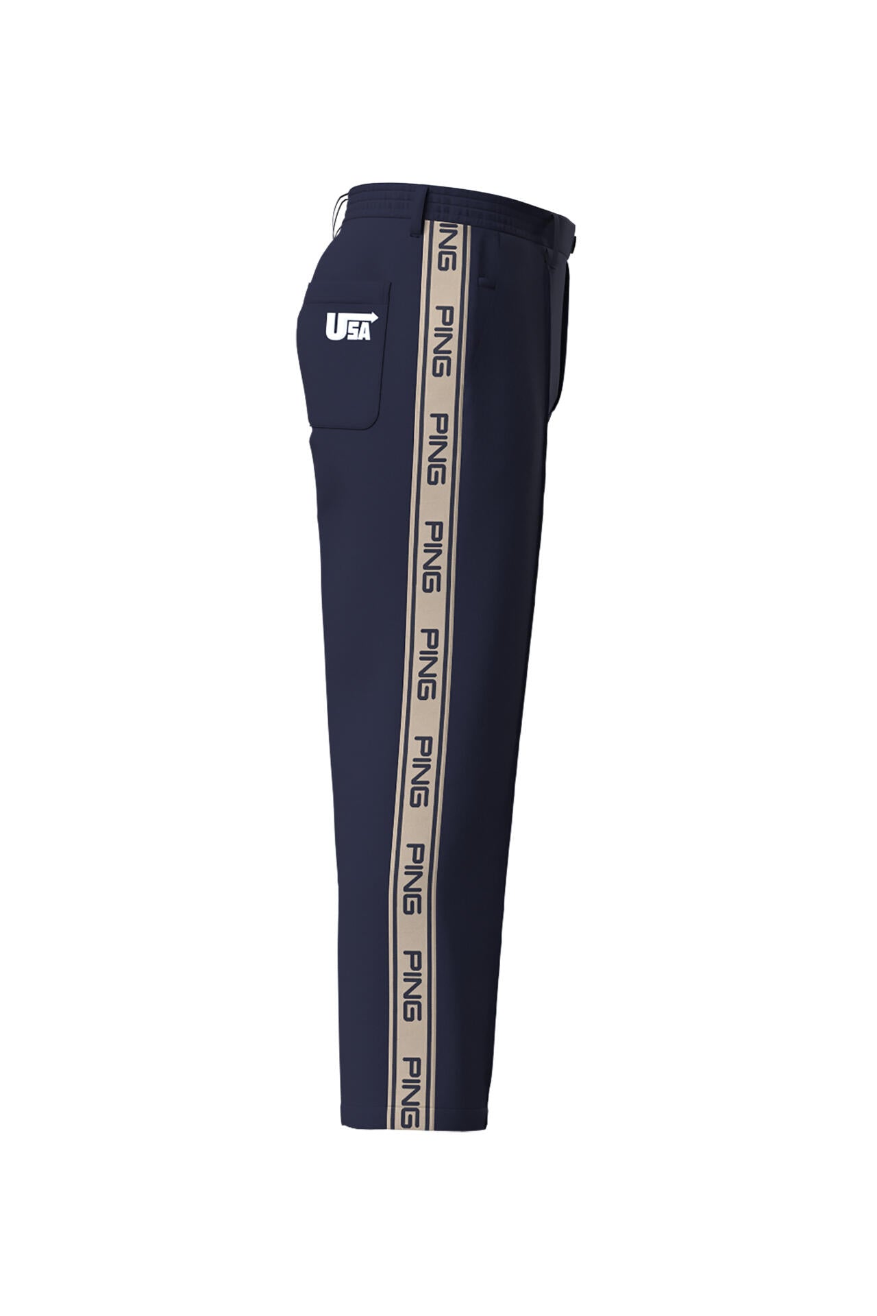 【PING APPAREL】全方向ストレッチ布帛ワイドテーパードパンツ <NATIVE> (MENS)
