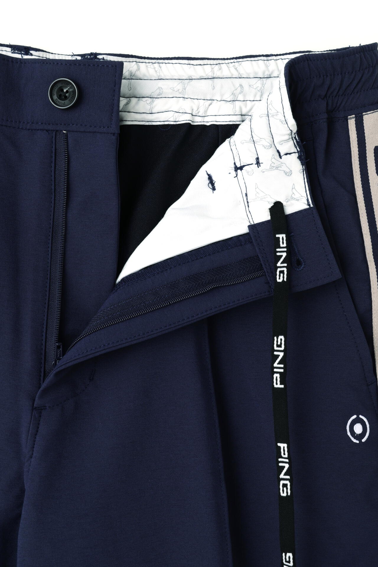 【PING APPAREL】全方向ストレッチ布帛ワイドテーパードパンツ <NATIVE> (MENS)
