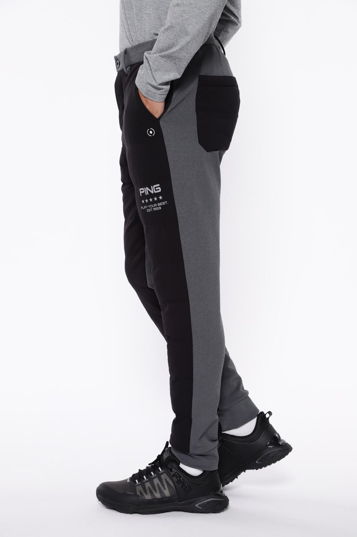 【PING APPAREL】PTTハーフ起毛/全方向ストレッチ杢MIX加工中綿ジョガーパンツ <PERFORMANCE> (MENS)