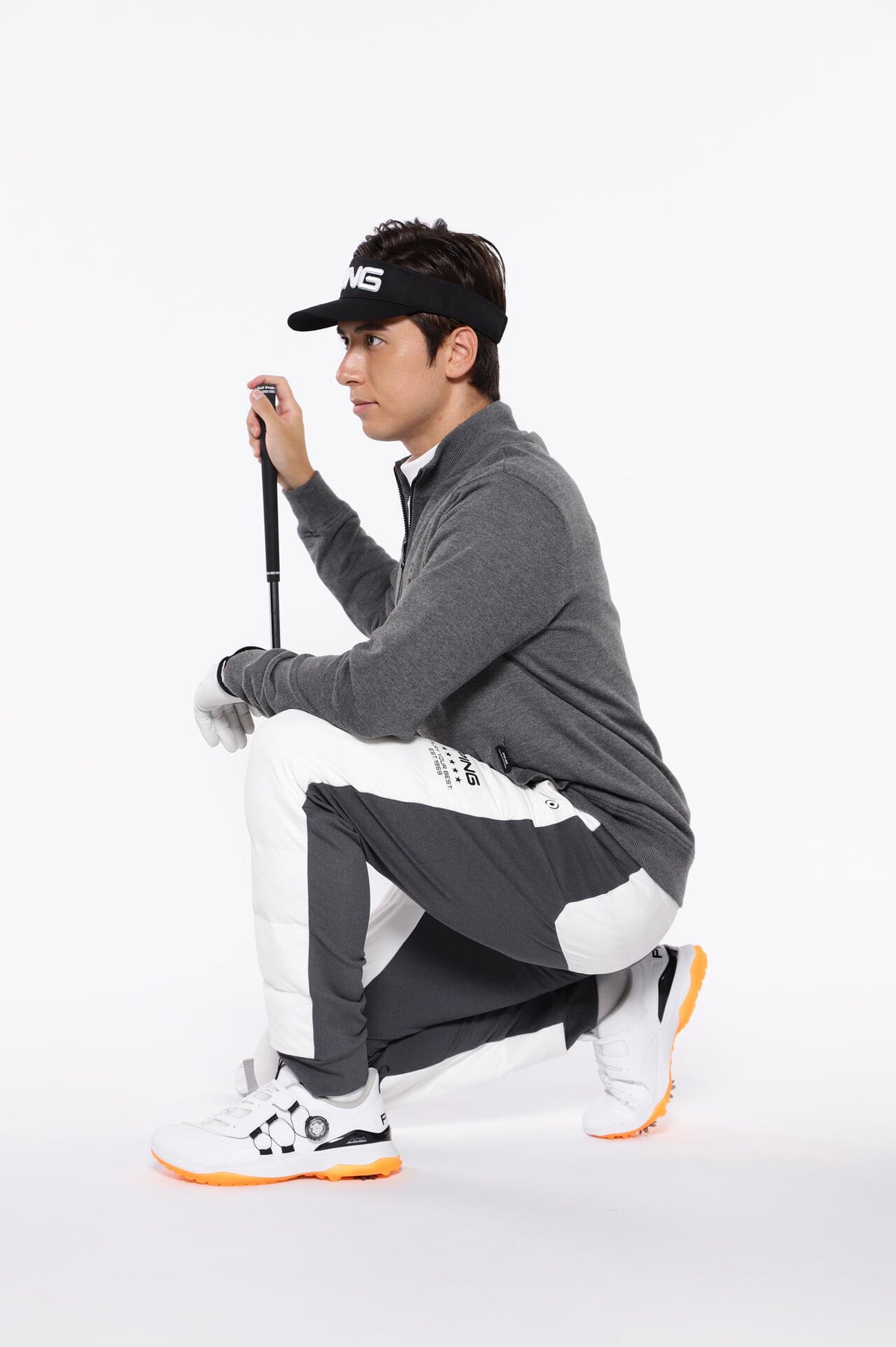 【PING APPAREL】PTTハーフ起毛/全方向ストレッチ杢MIX加工中綿ジョガーパンツ <PERFORMANCE> (MENS)