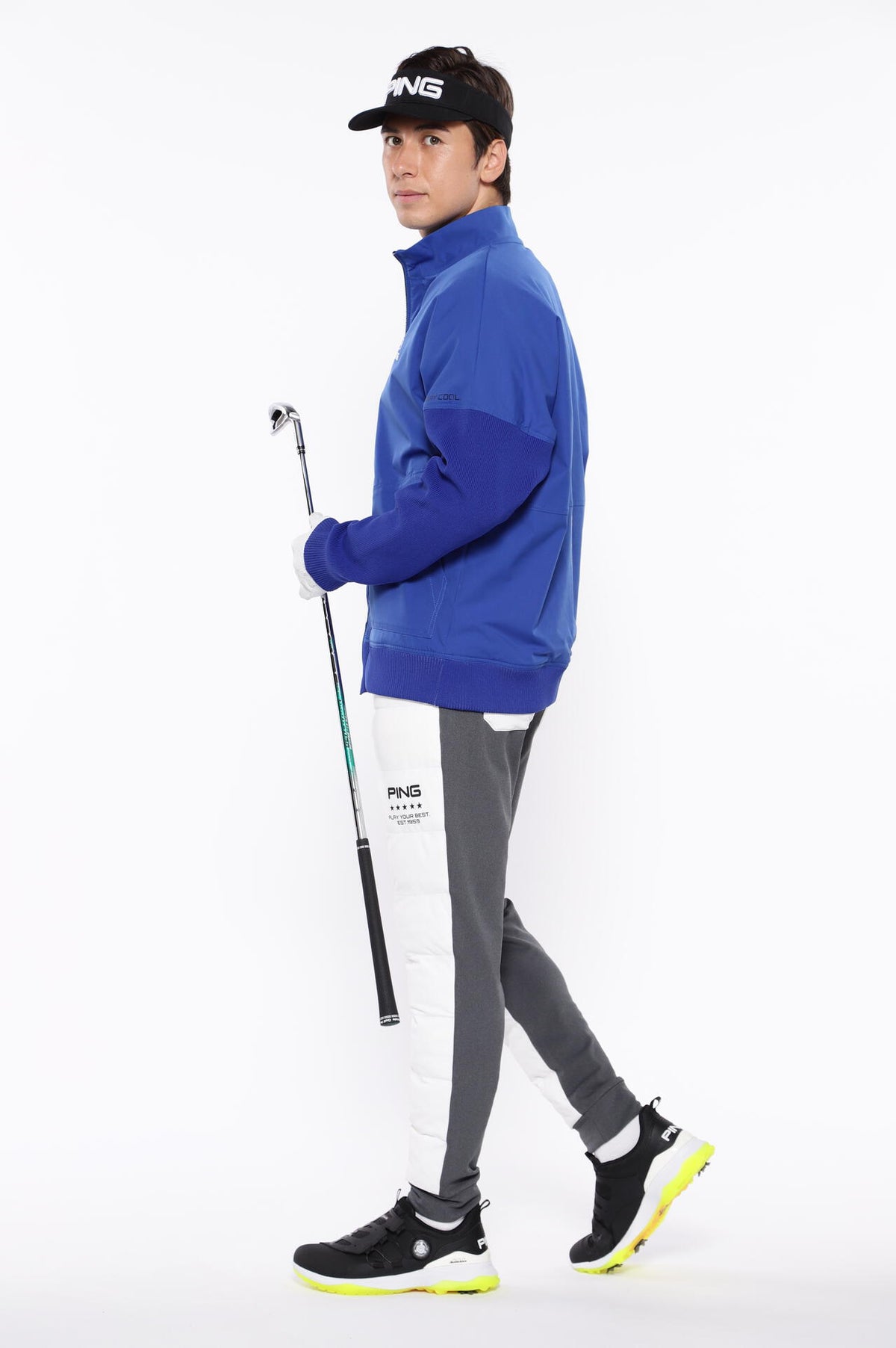 【PING APPAREL】PTTハーフ起毛/全方向ストレッチ杢MIX加工中綿ジョガーパンツ <PERFORMANCE> (MENS)