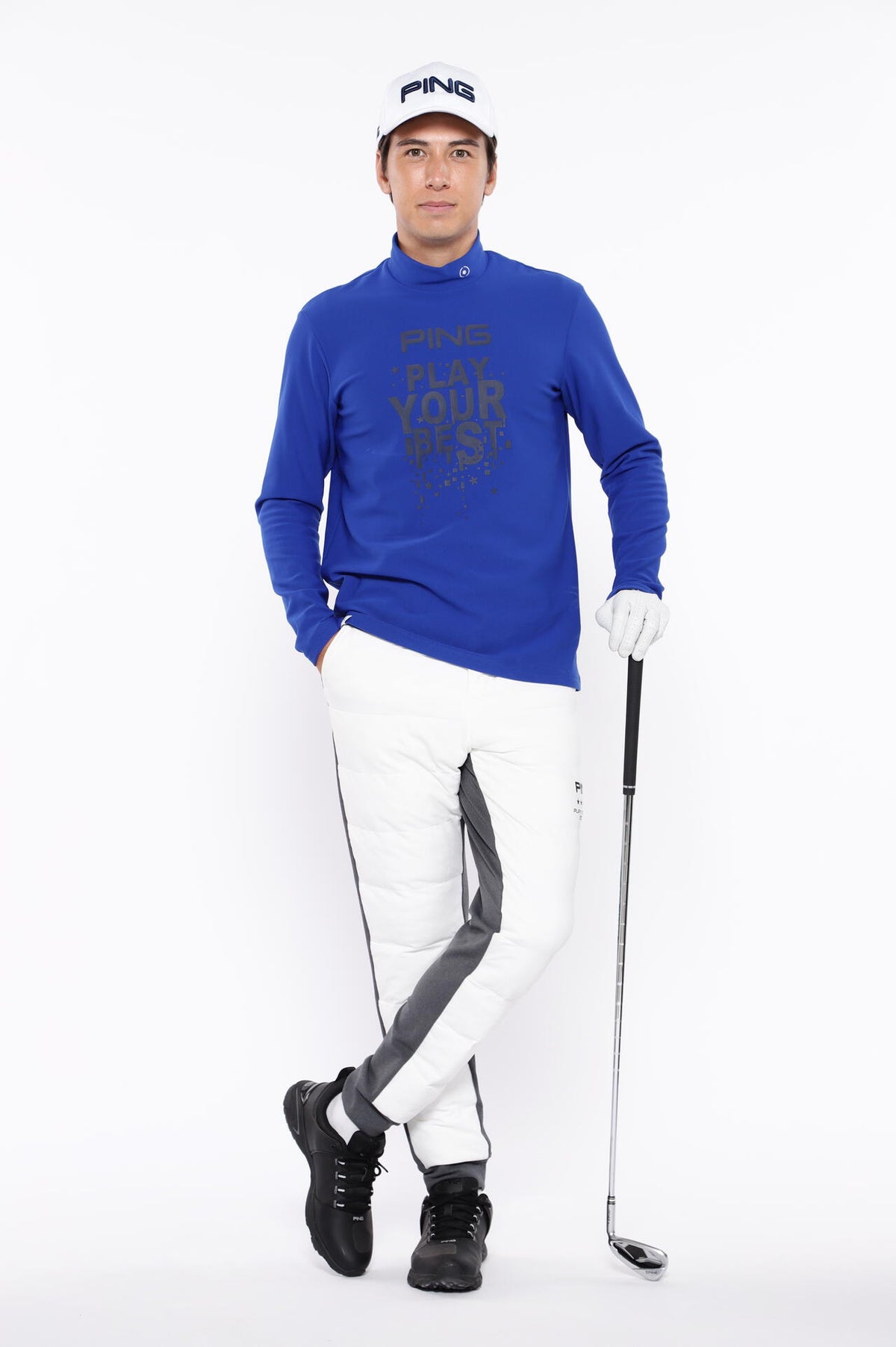 【PING APPAREL】PTTハーフ起毛/全方向ストレッチ杢MIX加工中綿ジョガーパンツ <PERFORMANCE> (MENS)