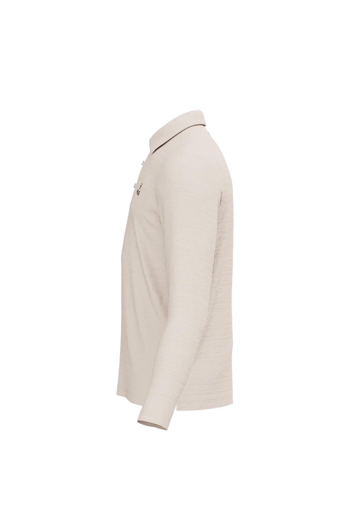 【PING APPAREL】Mr.PING凸凹ボーダージャガード長袖ポロシャツ <NATIVE> (MENS)