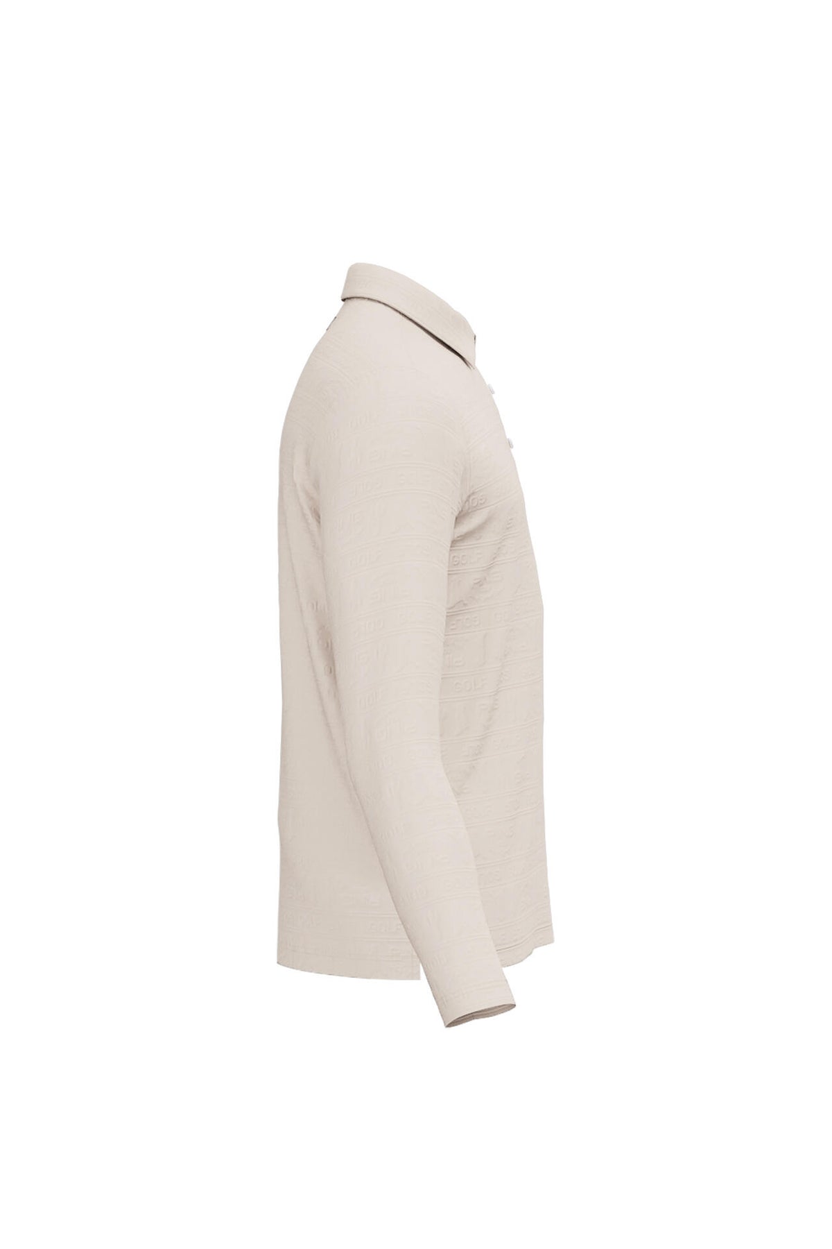【PING APPAREL】Mr.PING凸凹ボーダージャガード長袖ポロシャツ <NATIVE> (MENS)