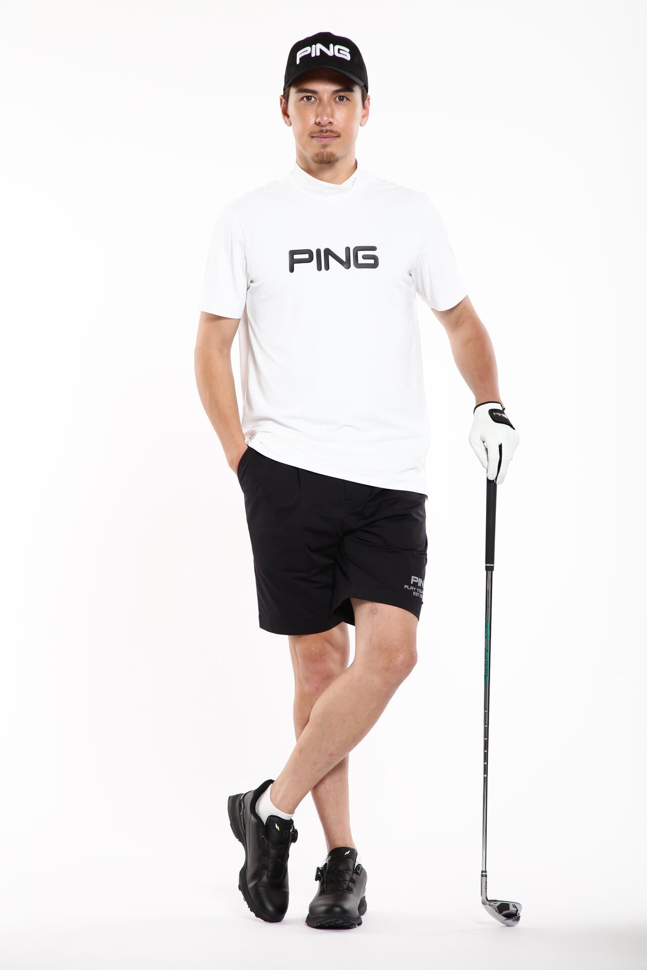 【PING APPAREL】蝉川プロ別注 半袖ハイネックカットソー <PERFORMANCE> (MENS)