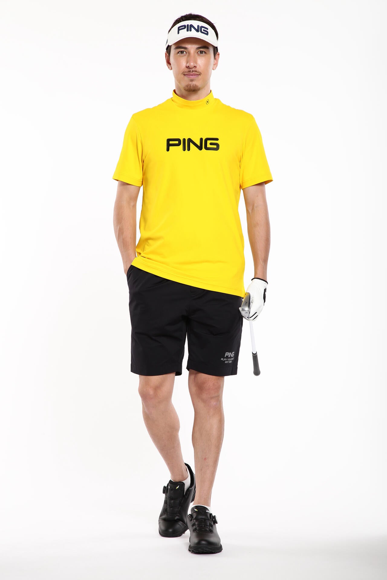 【PING APPAREL】蝉川プロ別注 半袖ハイネックカットソー <PERFORMANCE> (MENS)